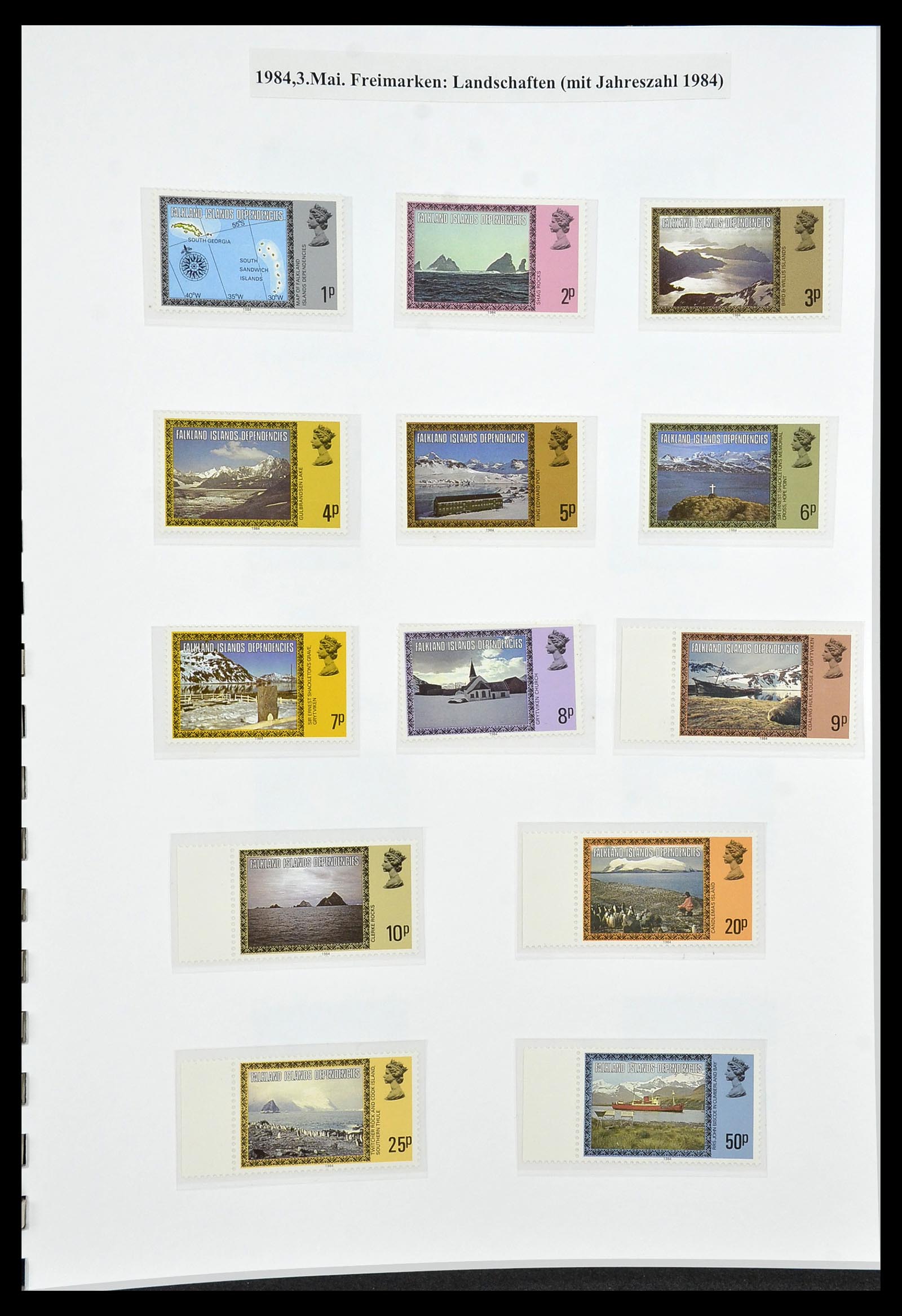 34222 050 - Stamp collection 34222 Falkland Dependencies 1891-1987.
