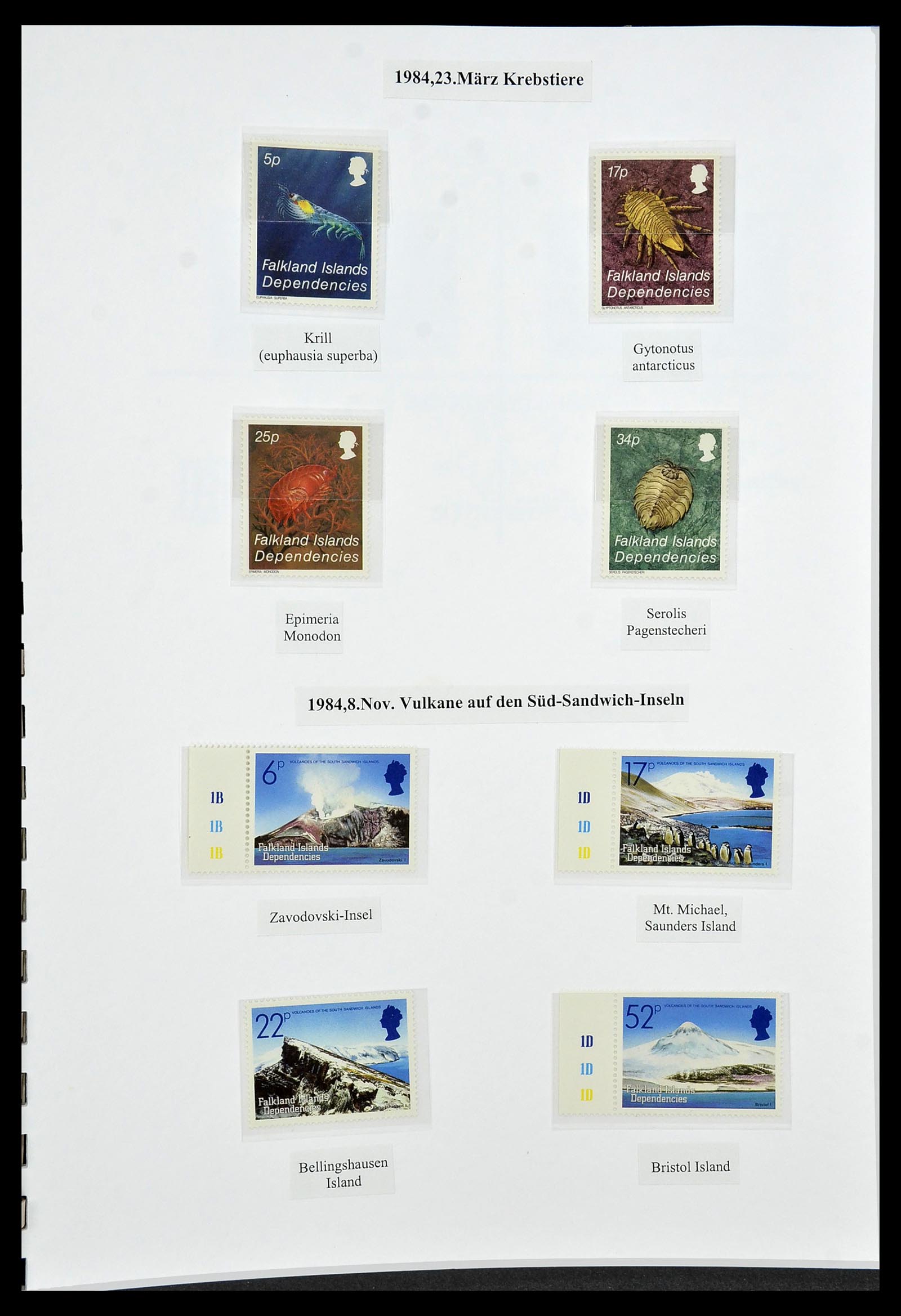 34222 051 - Stamp collection 34222 Falkland Dependencies 1891-1987.