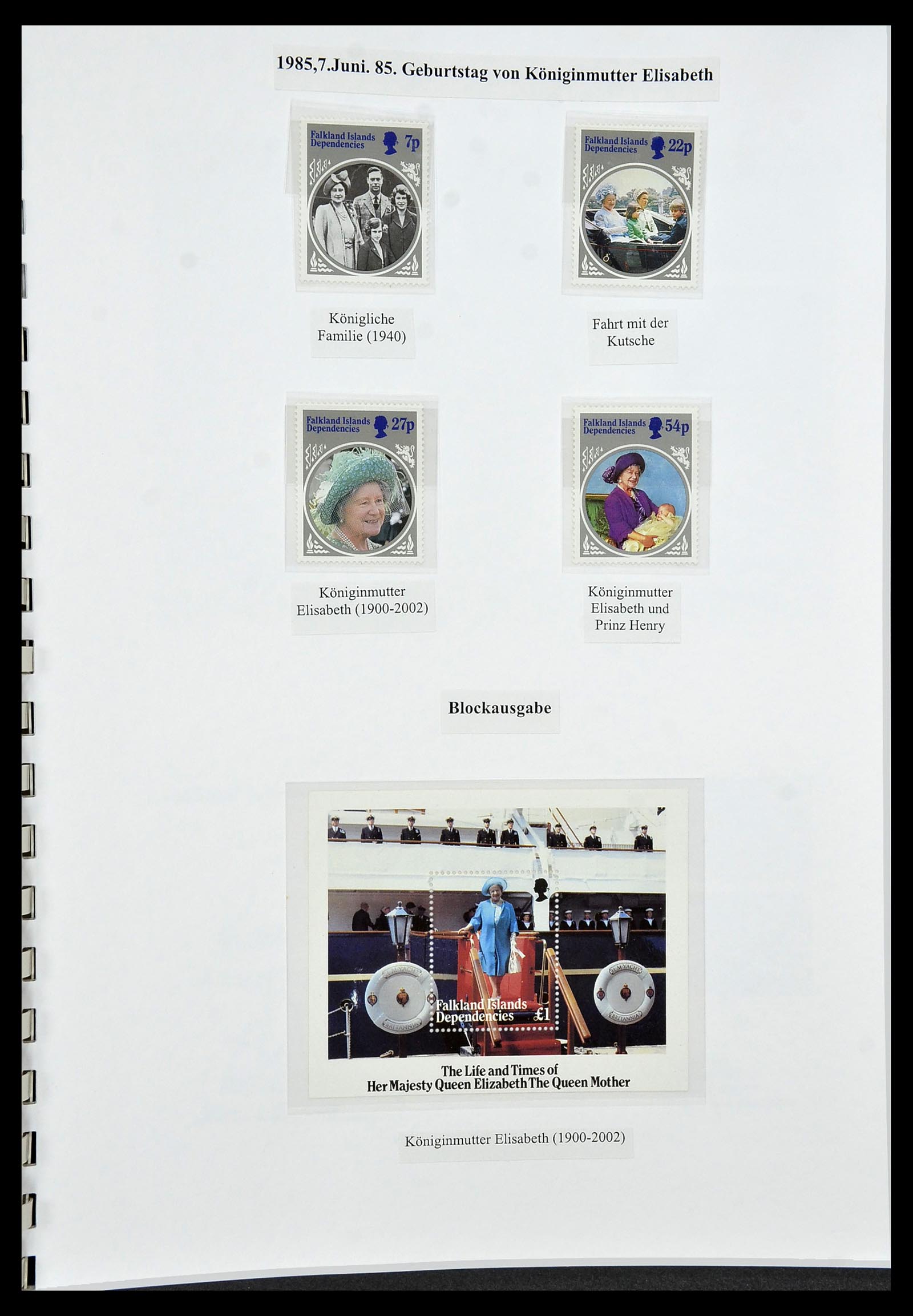 34222 055 - Stamp collection 34222 Falkland Dependencies 1891-1987.
