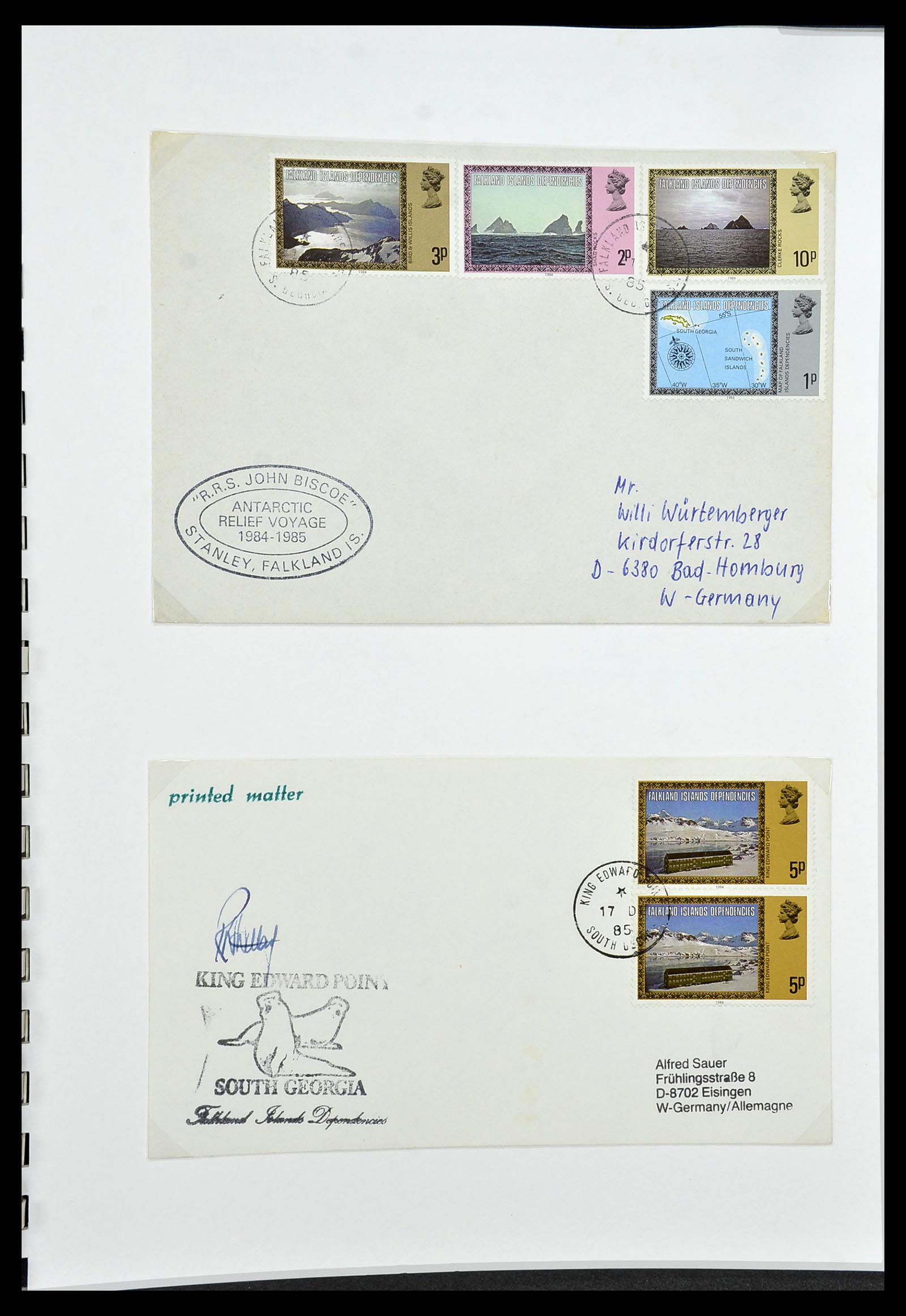 34222 056 - Stamp collection 34222 Falkland Dependencies 1891-1987.