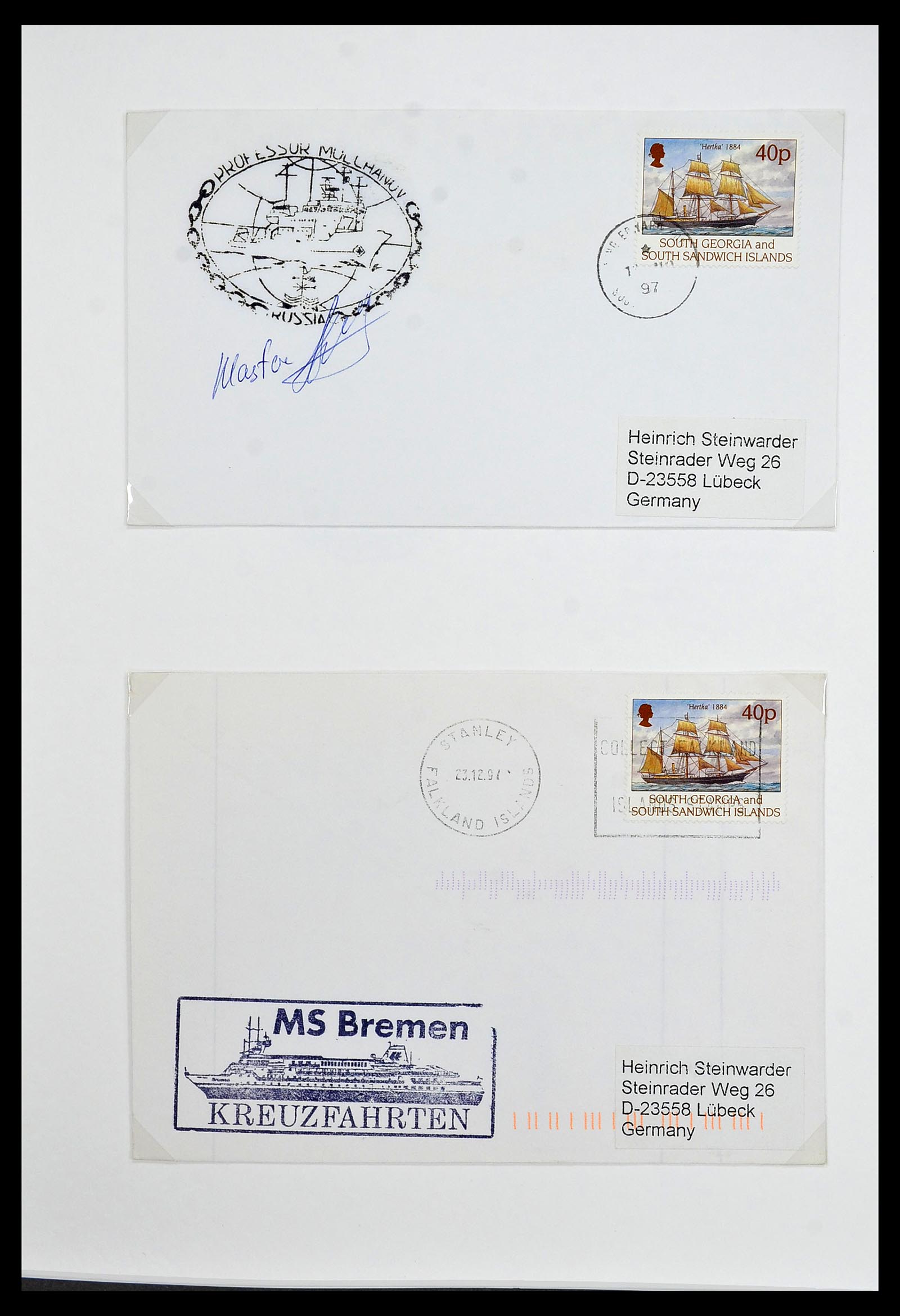 34222 070 - Stamp collection 34222 Falkland Dependencies 1891-1987.