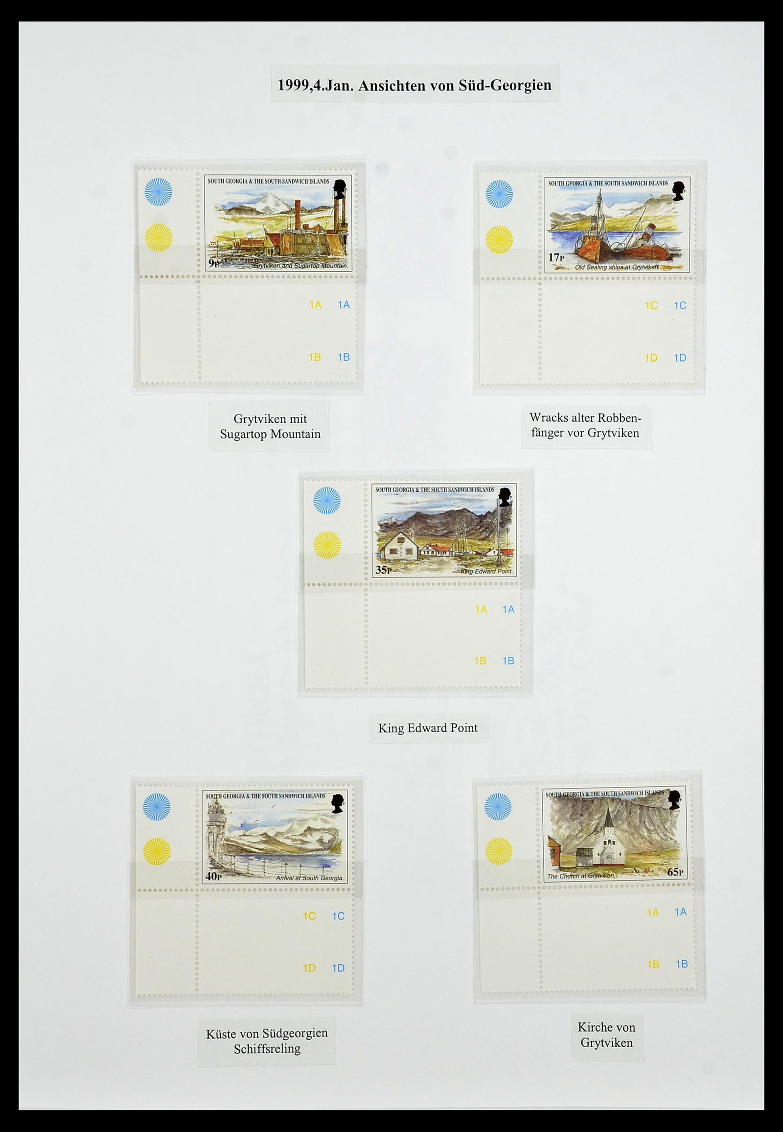 34222 082 - Stamp collection 34222 Falkland Dependencies 1891-1987.