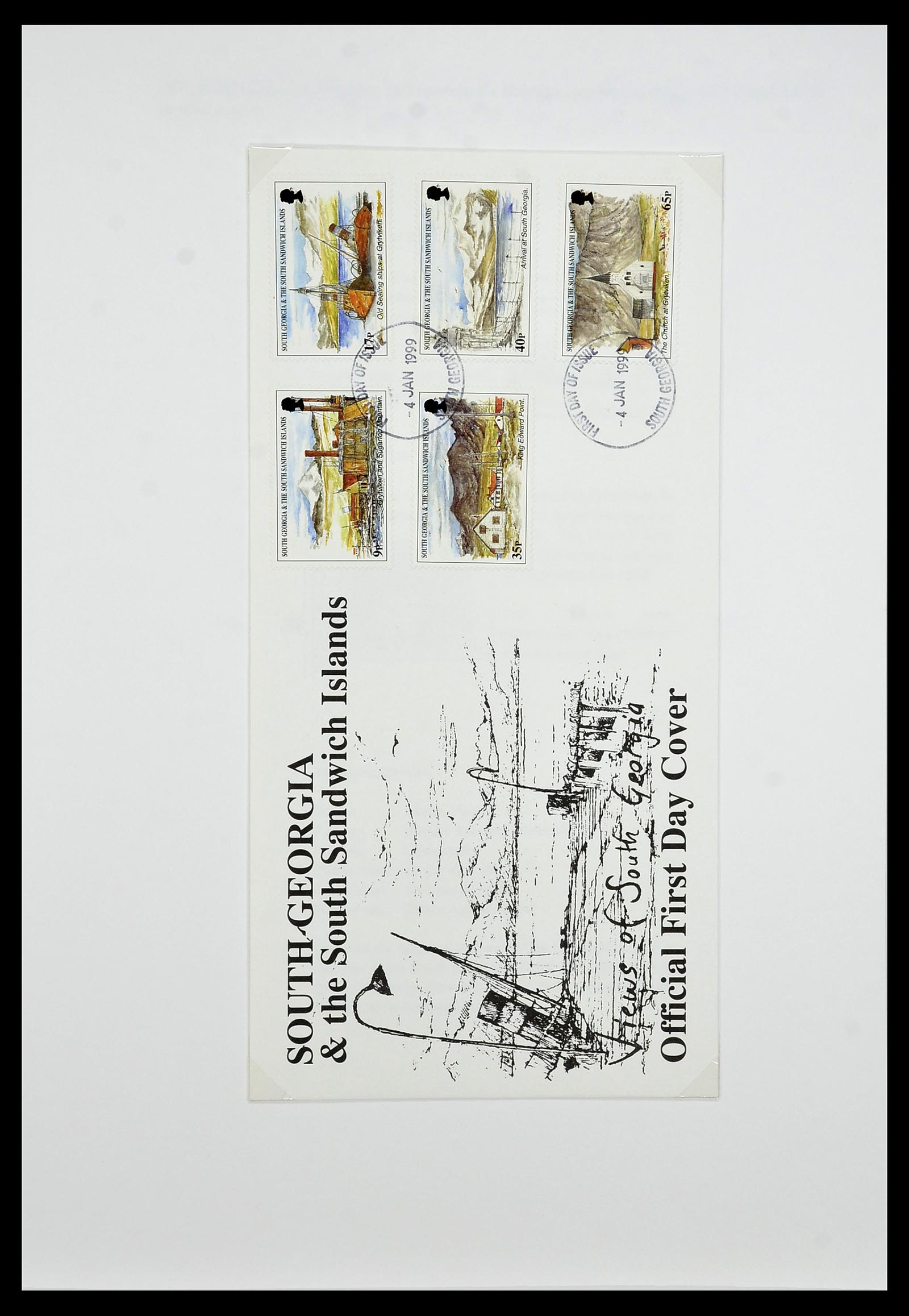 34222 083 - Stamp collection 34222 Falkland Dependencies 1891-1987.