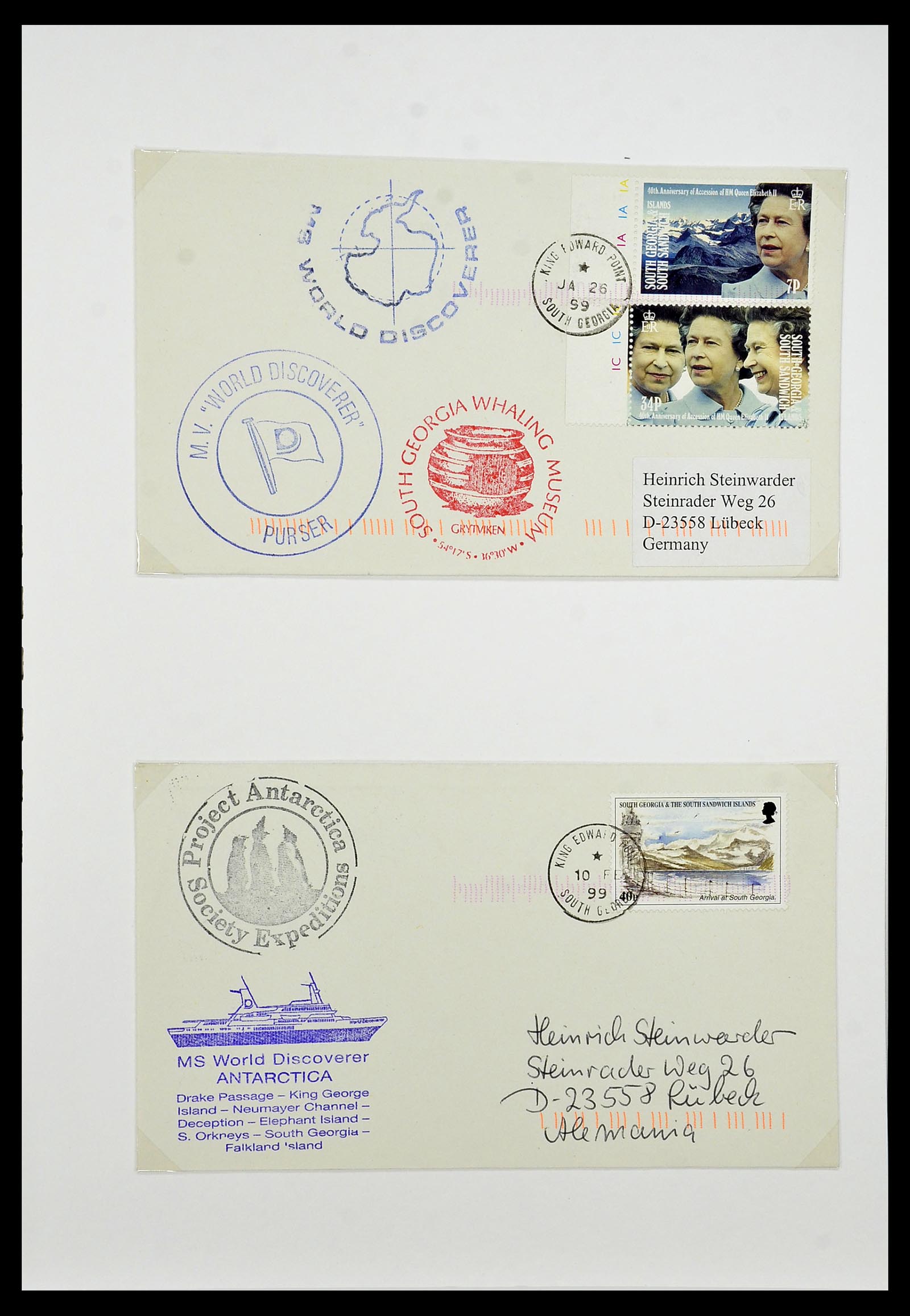 34222 090 - Stamp collection 34222 Falkland Dependencies 1891-1987.