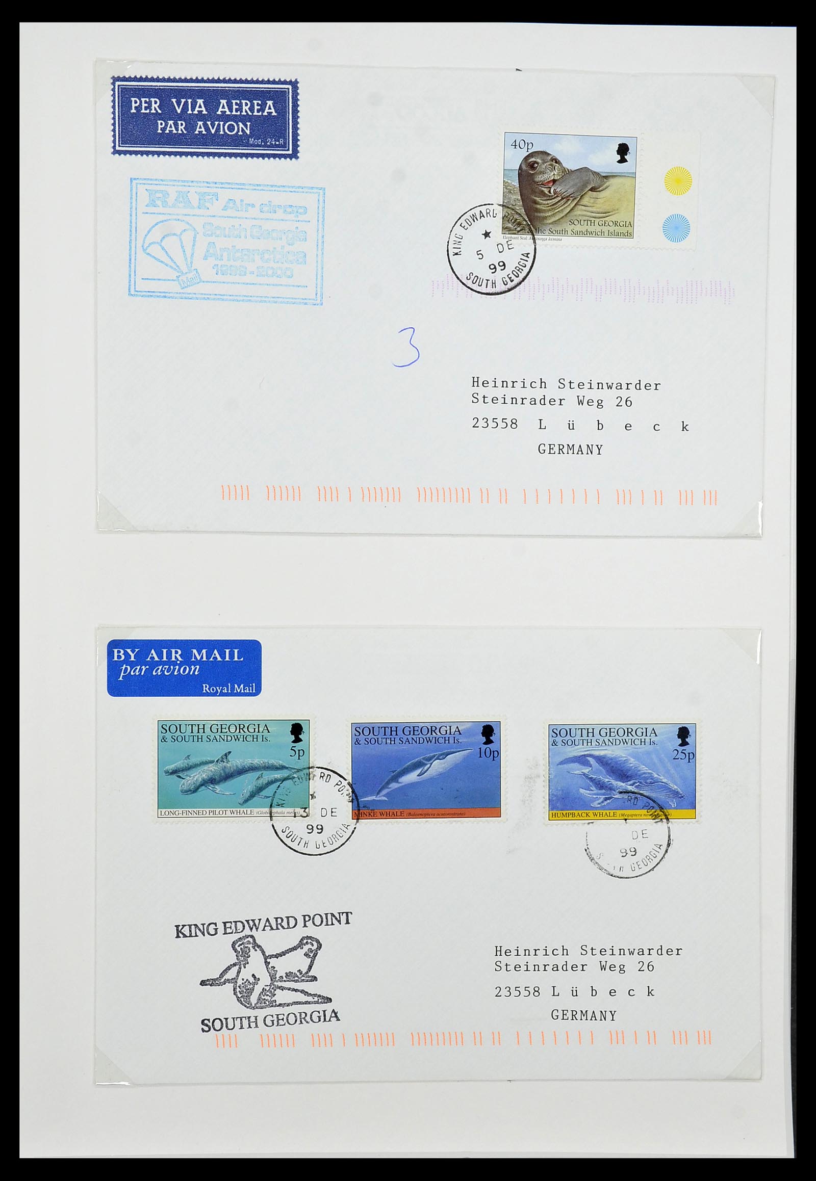 34222 093 - Stamp collection 34222 Falkland Dependencies 1891-1987.