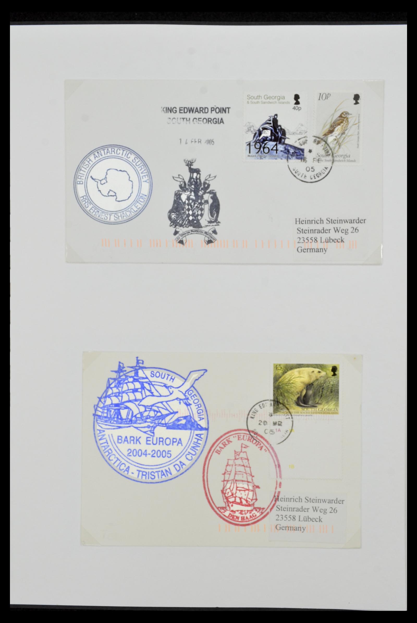 34222 143 - Stamp collection 34222 Falkland Dependencies 1891-1987.