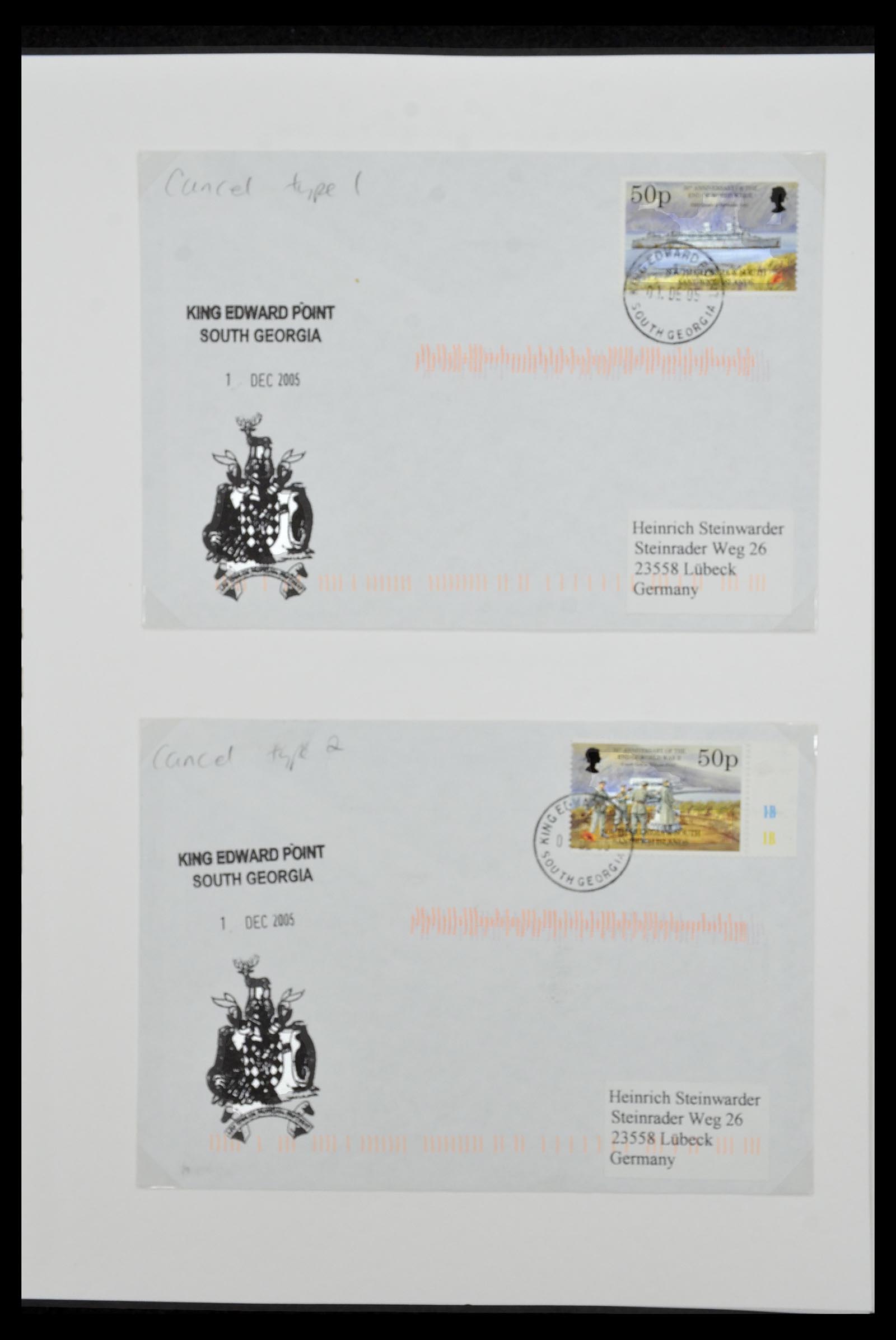 34222 144 - Stamp collection 34222 Falkland Dependencies 1891-1987.