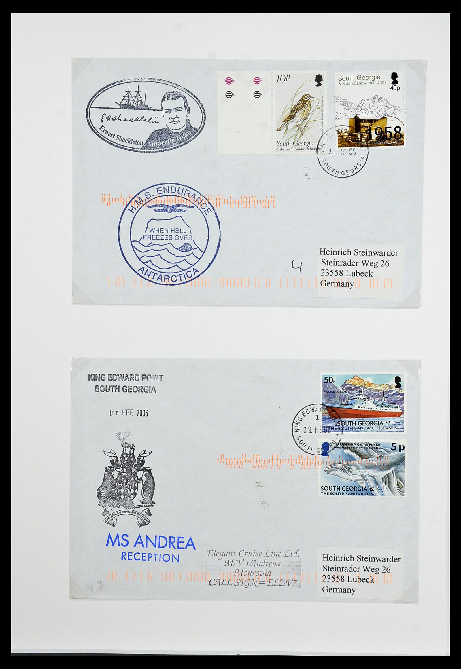 34222 148 - Stamp collection 34222 Falkland Dependencies 1891-1987.