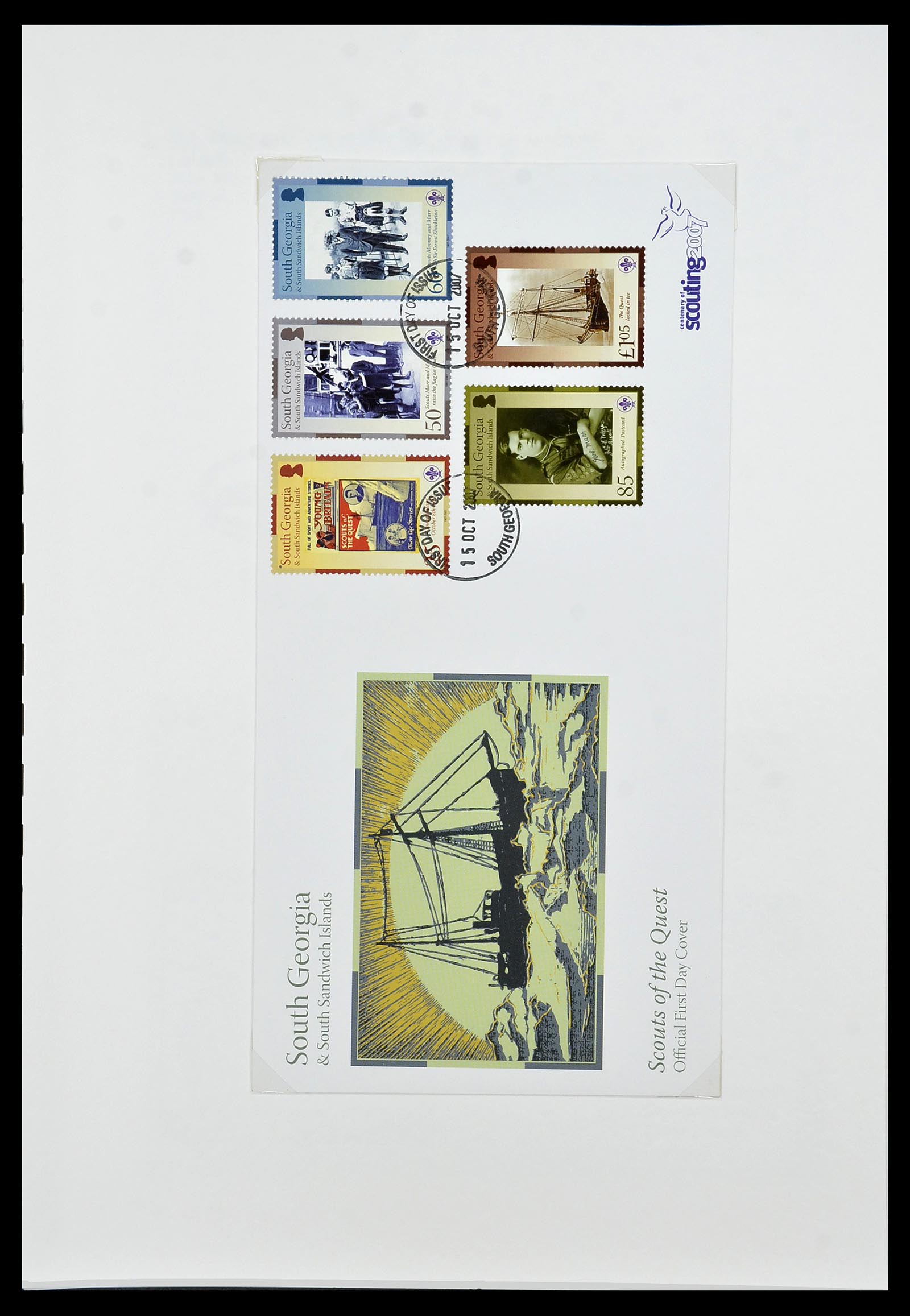 34222 155 - Stamp collection 34222 Falkland Dependencies 1891-1987.