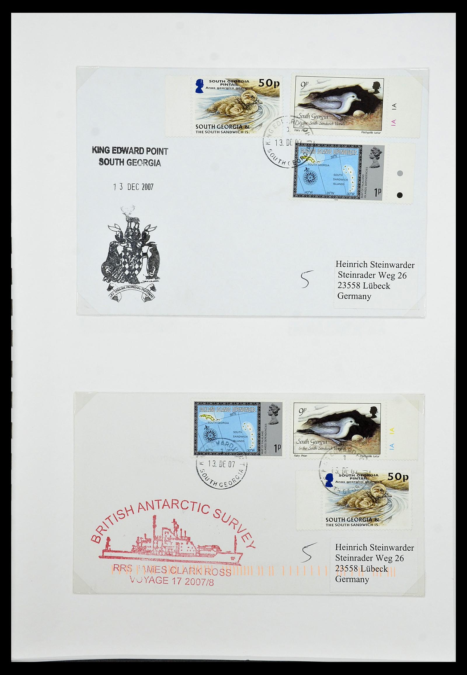 34222 158 - Stamp collection 34222 Falkland Dependencies 1891-1987.