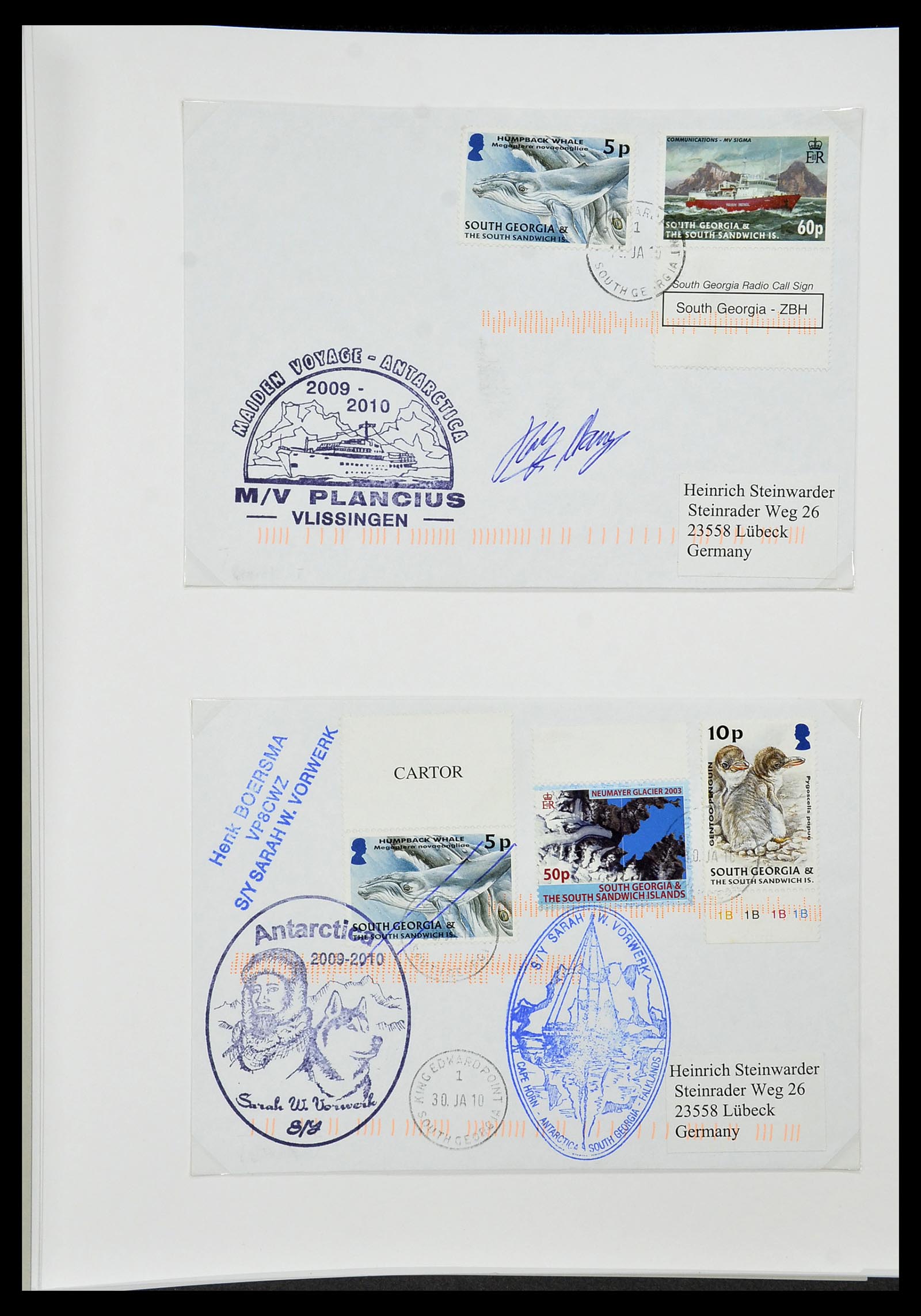 34222 183 - Stamp collection 34222 Falkland Dependencies 1891-1987.
