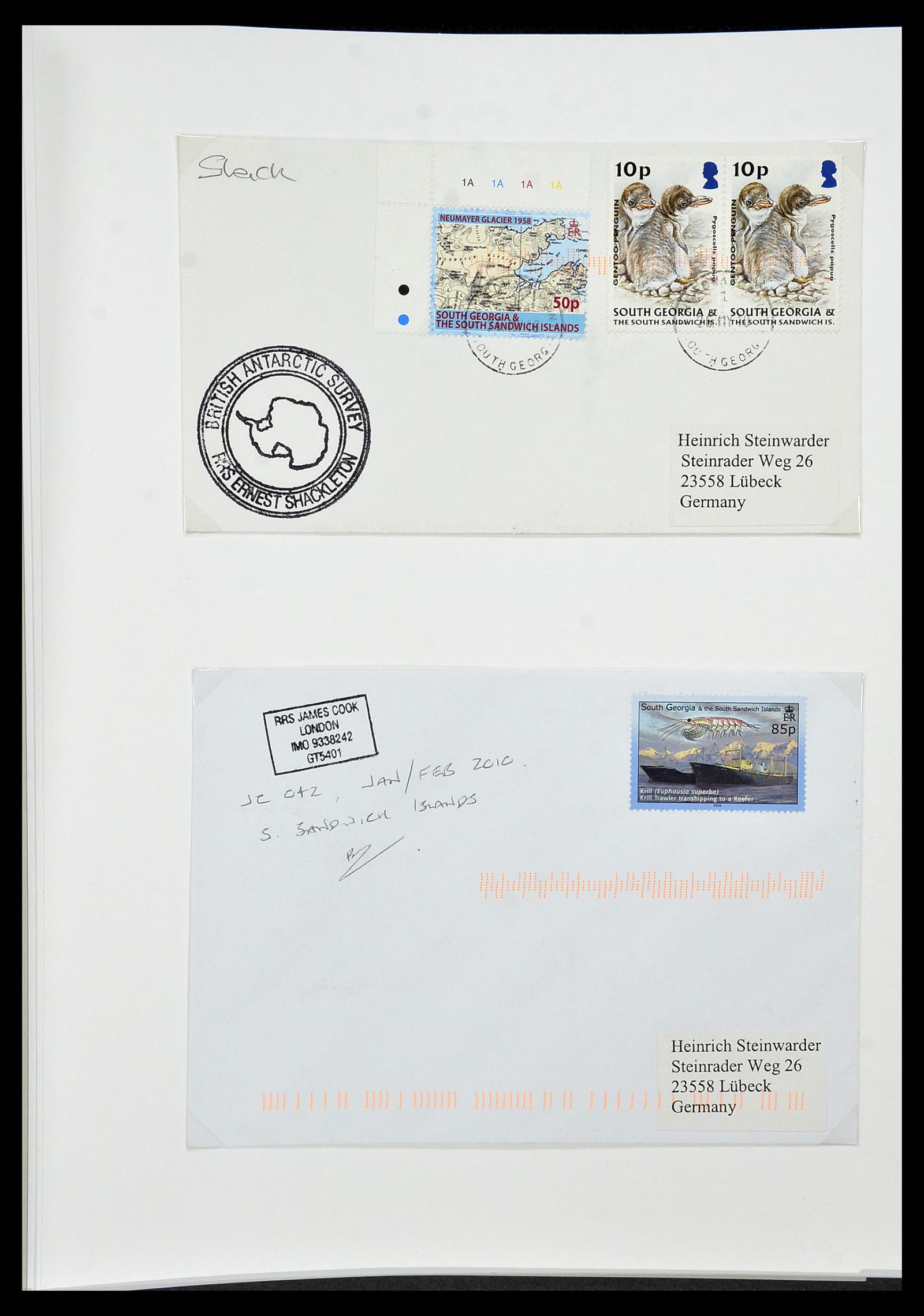 34222 184 - Stamp collection 34222 Falkland Dependencies 1891-1987.