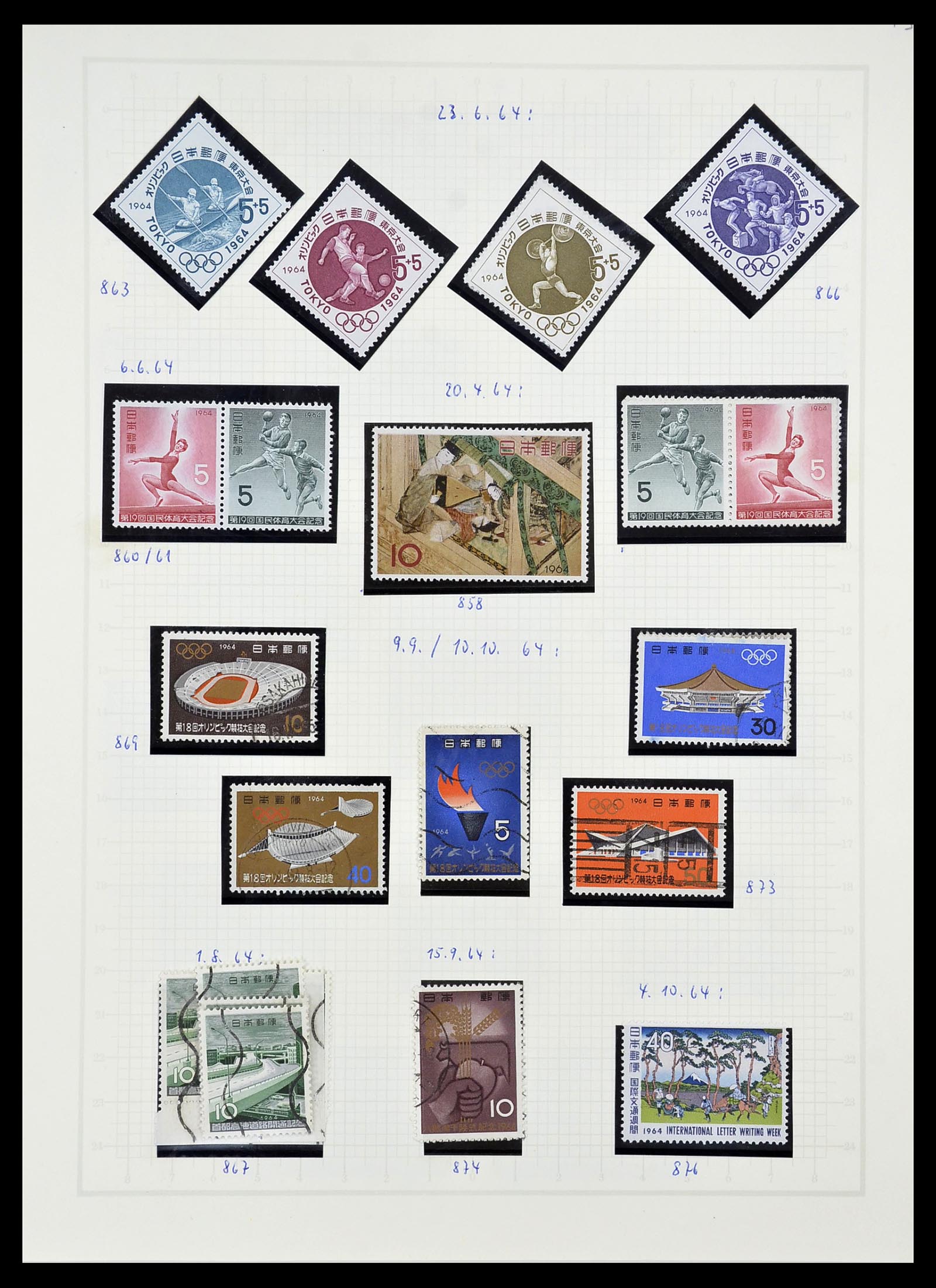 34226 056 - Postzegelverzameling 34226 Japan 1871-1998.