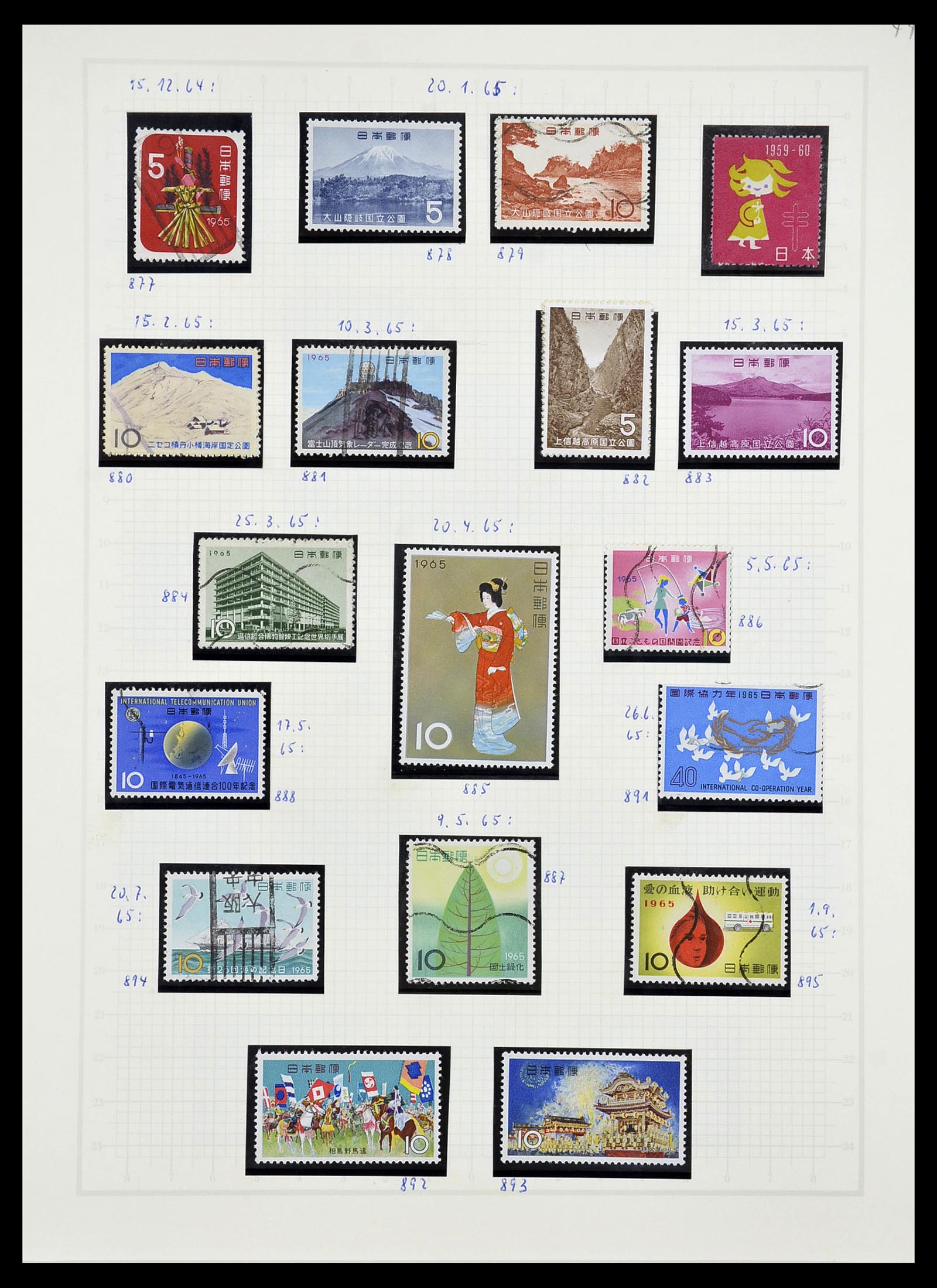 34226 058 - Postzegelverzameling 34226 Japan 1871-1998.