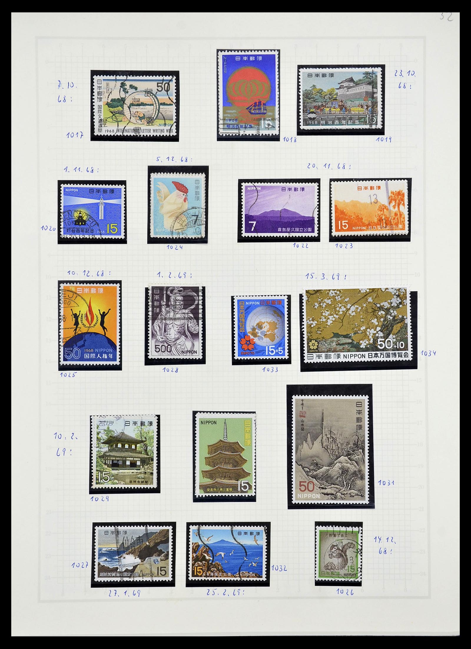 34226 071 - Postzegelverzameling 34226 Japan 1871-1998.