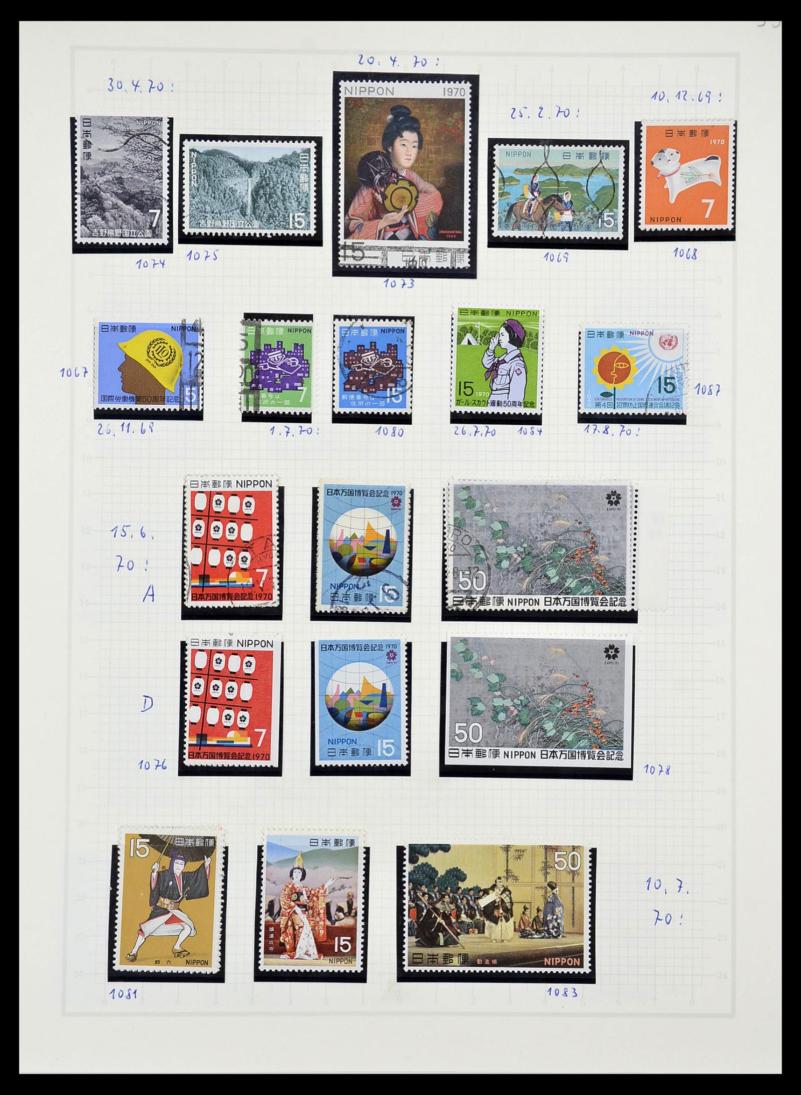 34226 075 - Postzegelverzameling 34226 Japan 1871-1998.