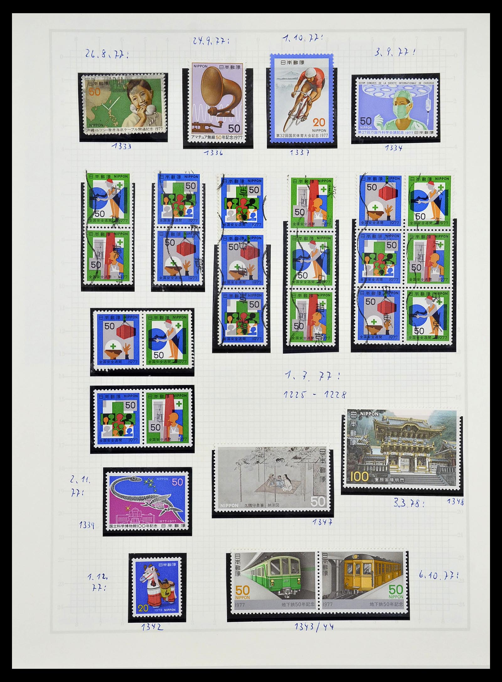 34226 100 - Postzegelverzameling 34226 Japan 1871-1998.