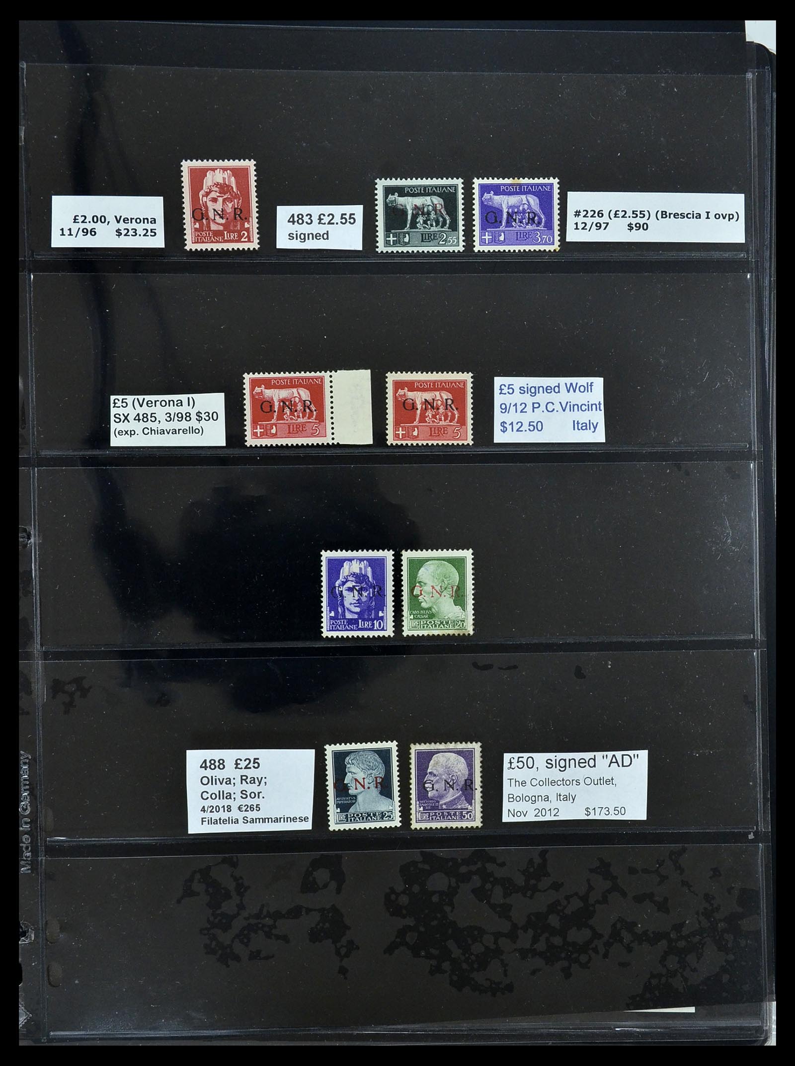 34227 003 - Postzegelverzameling 34227 Italië R.S.I. 1943-1945.
