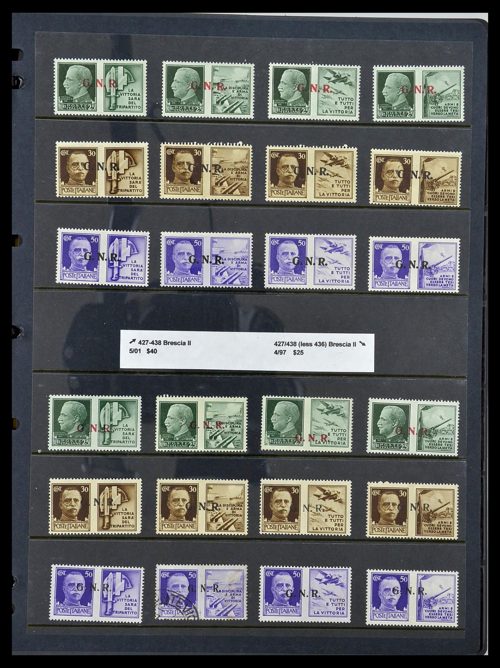 34227 011 - Postzegelverzameling 34227 Italië R.S.I. 1943-1945.