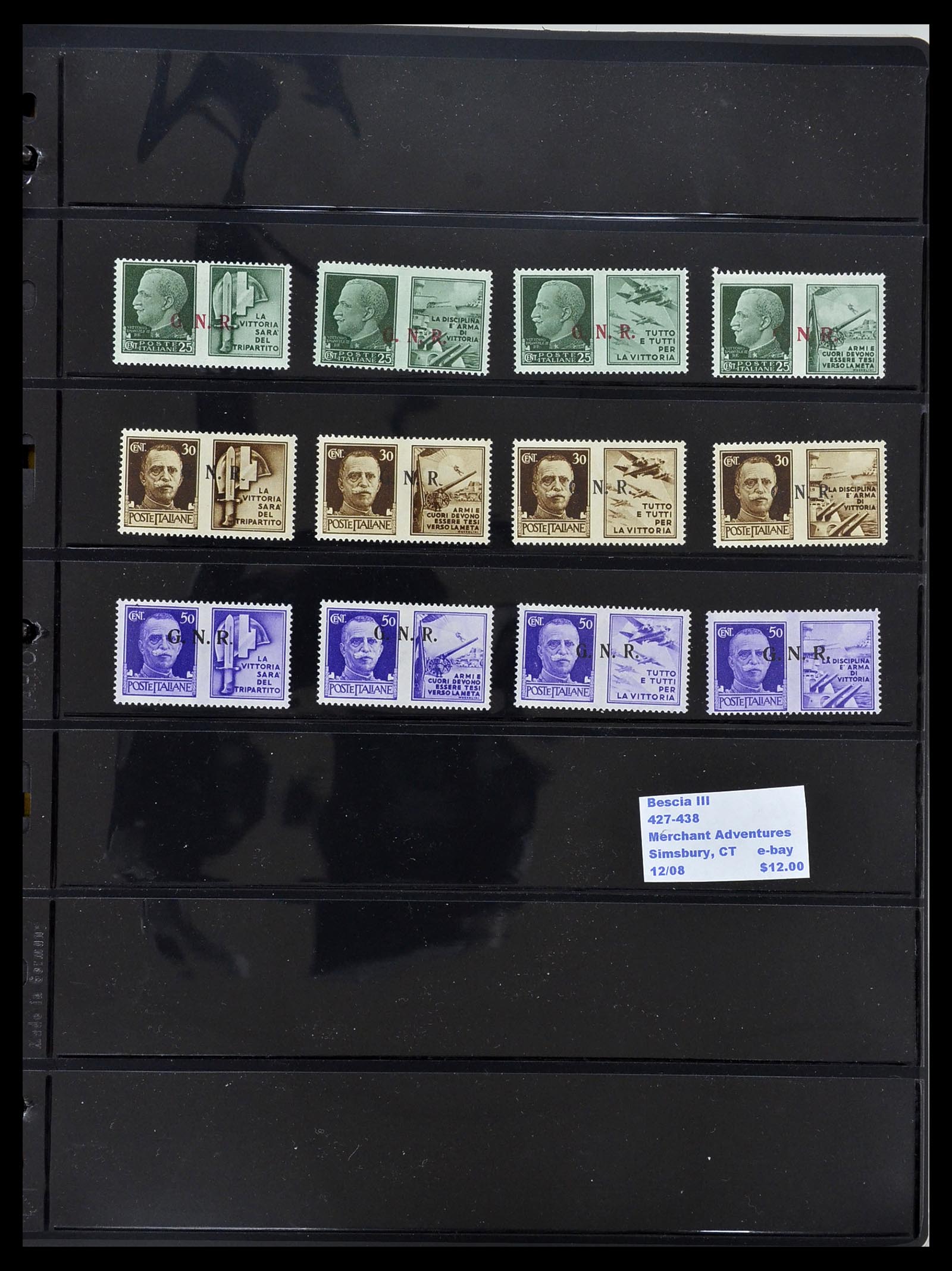 34227 012 - Postzegelverzameling 34227 Italië R.S.I. 1943-1945.