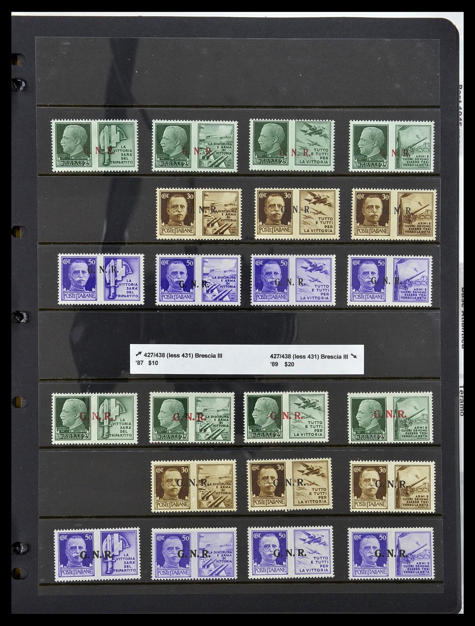 34227 013 - Postzegelverzameling 34227 Italië R.S.I. 1943-1945.