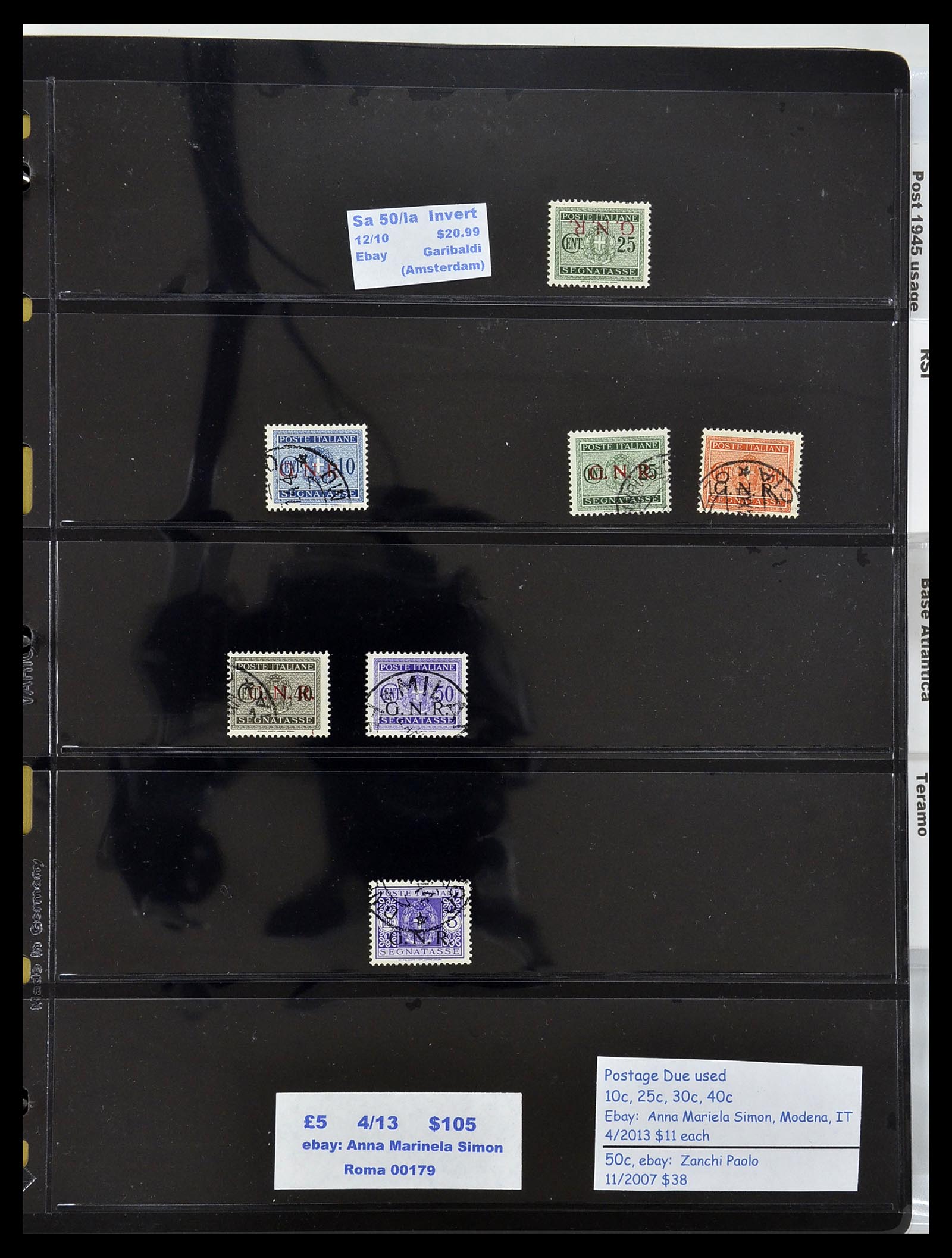 34227 018 - Postzegelverzameling 34227 Italië R.S.I. 1943-1945.