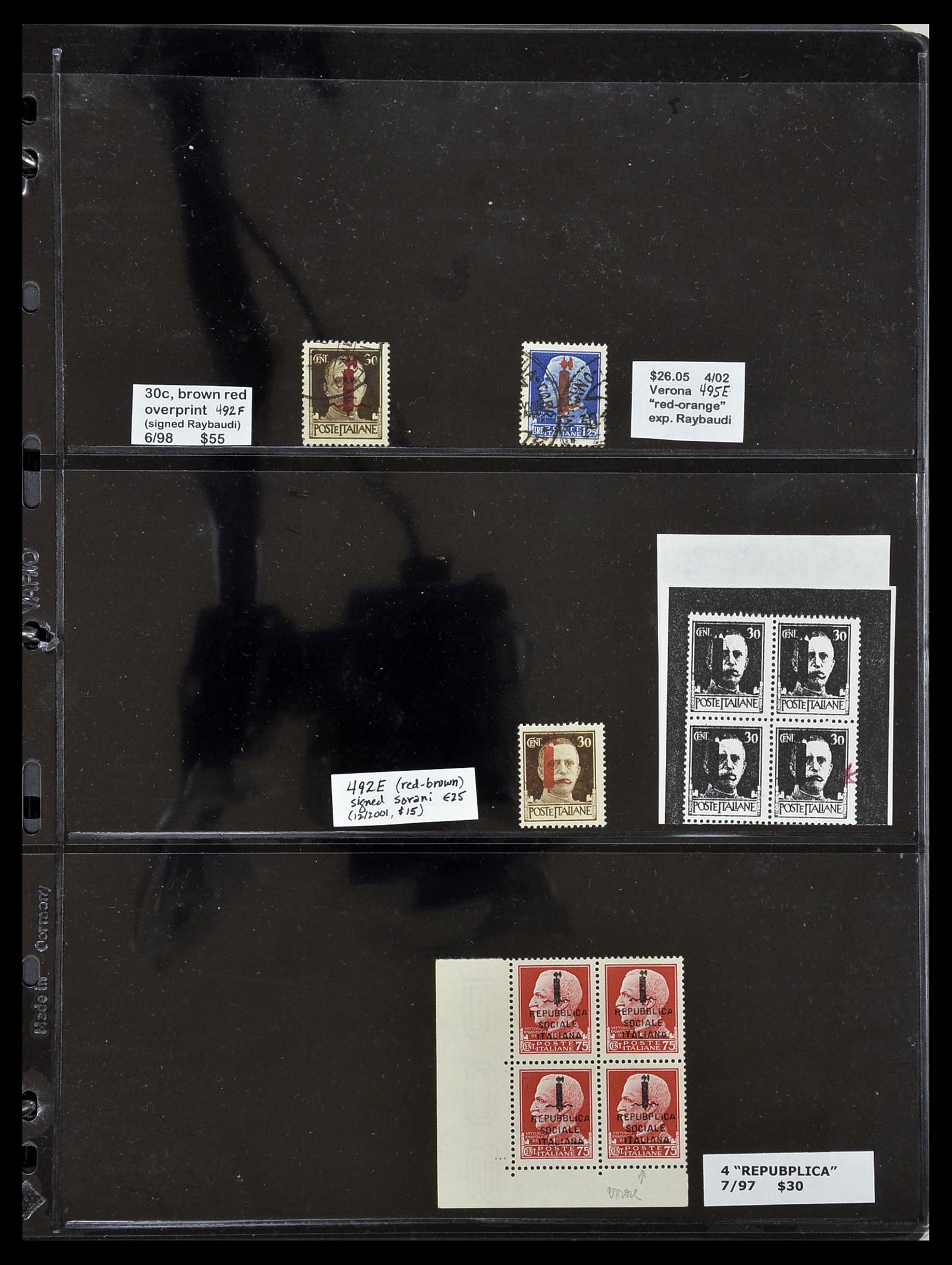 34227 022 - Postzegelverzameling 34227 Italië R.S.I. 1943-1945.