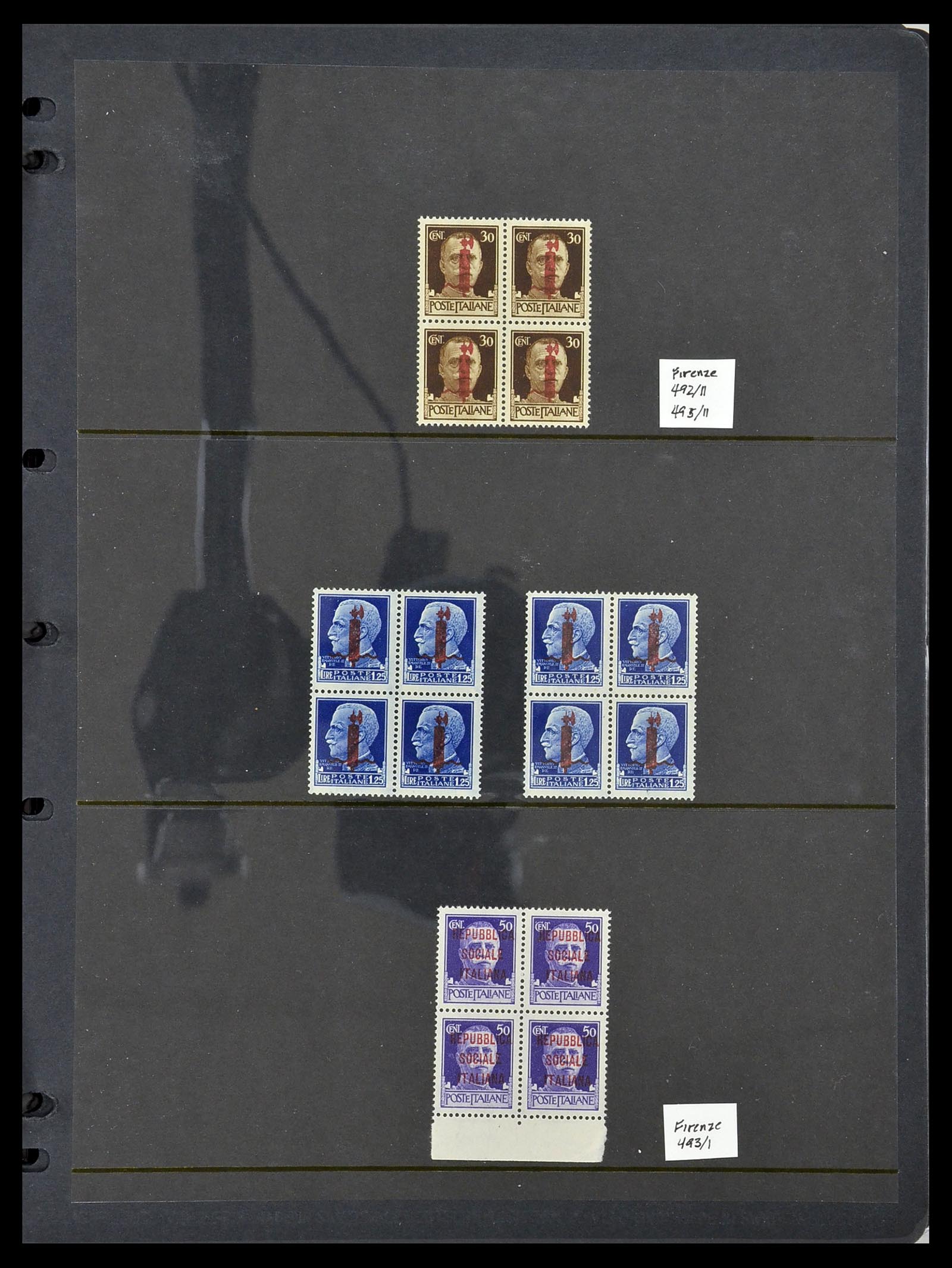 34227 023 - Postzegelverzameling 34227 Italië R.S.I. 1943-1945.