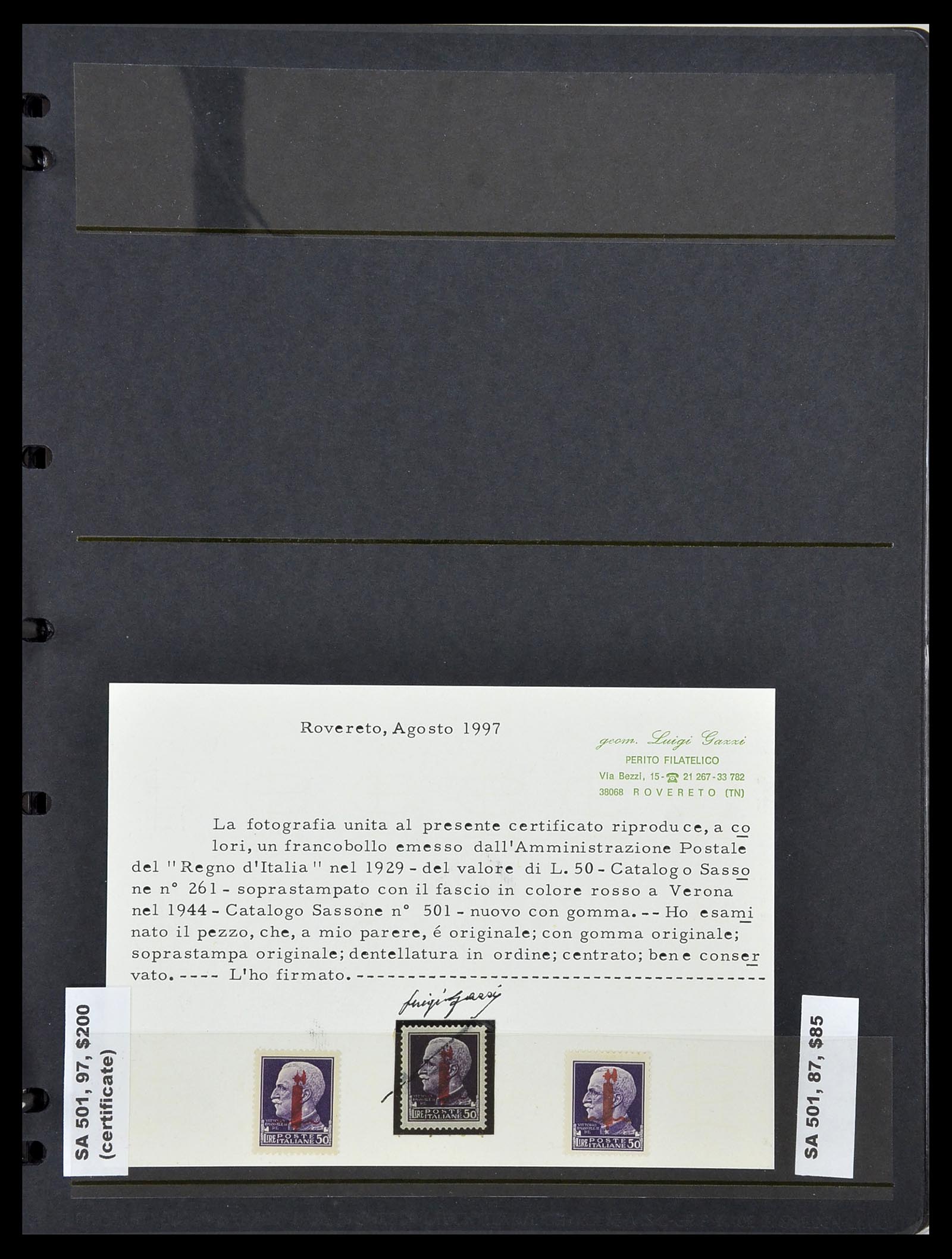 34227 025 - Postzegelverzameling 34227 Italië R.S.I. 1943-1945.