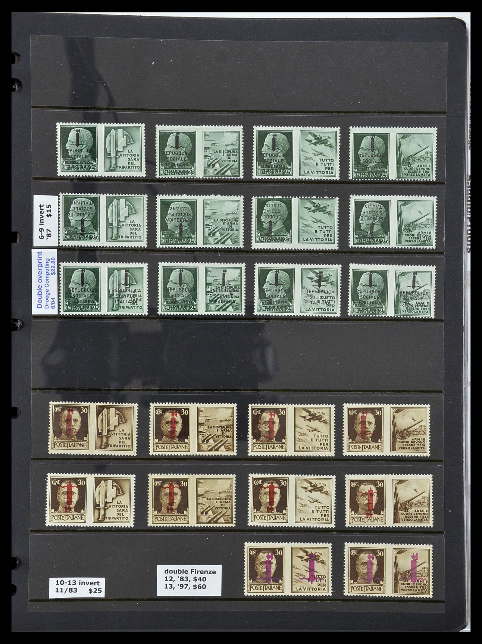 34227 031 - Postzegelverzameling 34227 Italië R.S.I. 1943-1945.