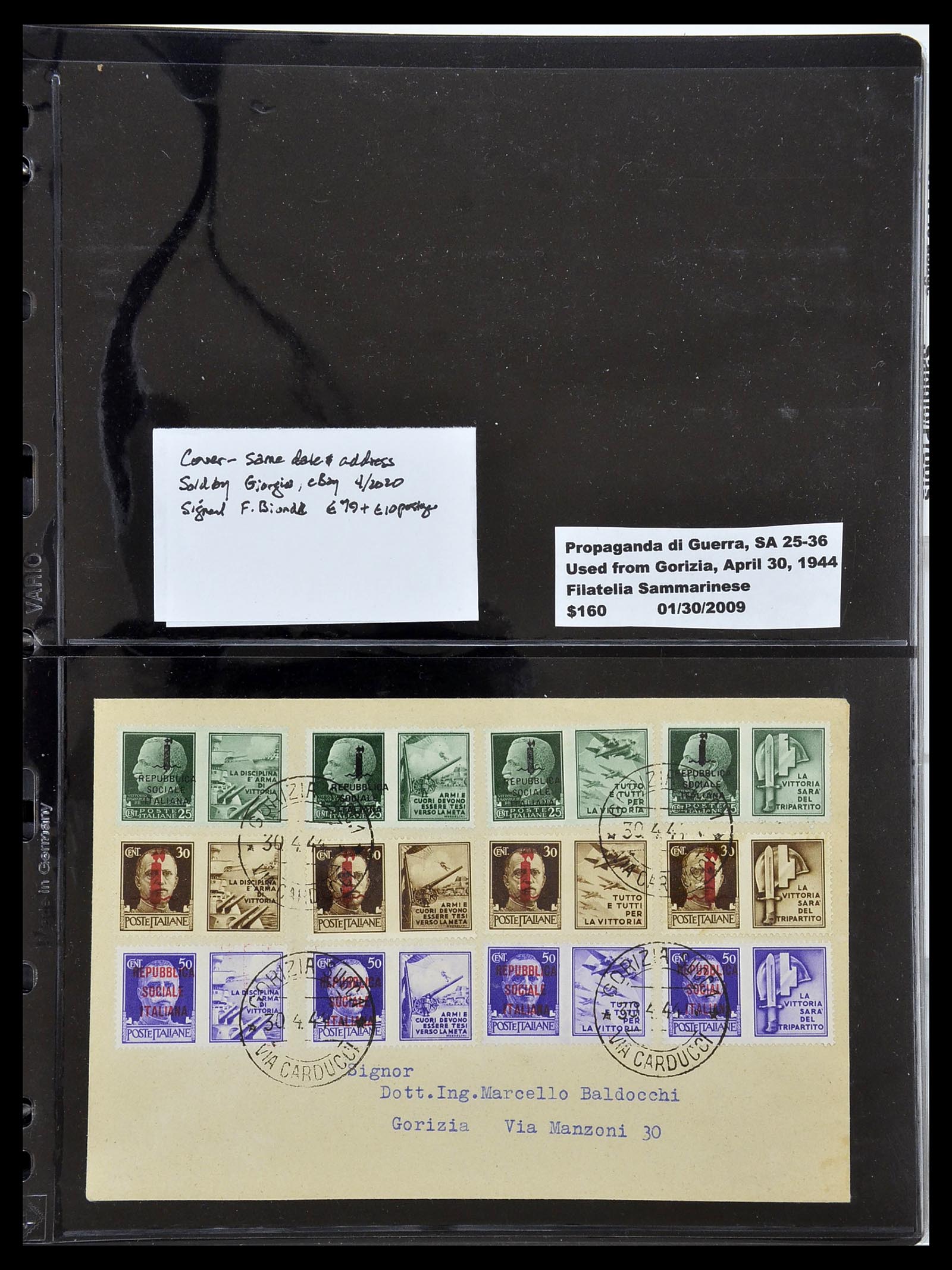 34227 034 - Postzegelverzameling 34227 Italië R.S.I. 1943-1945.