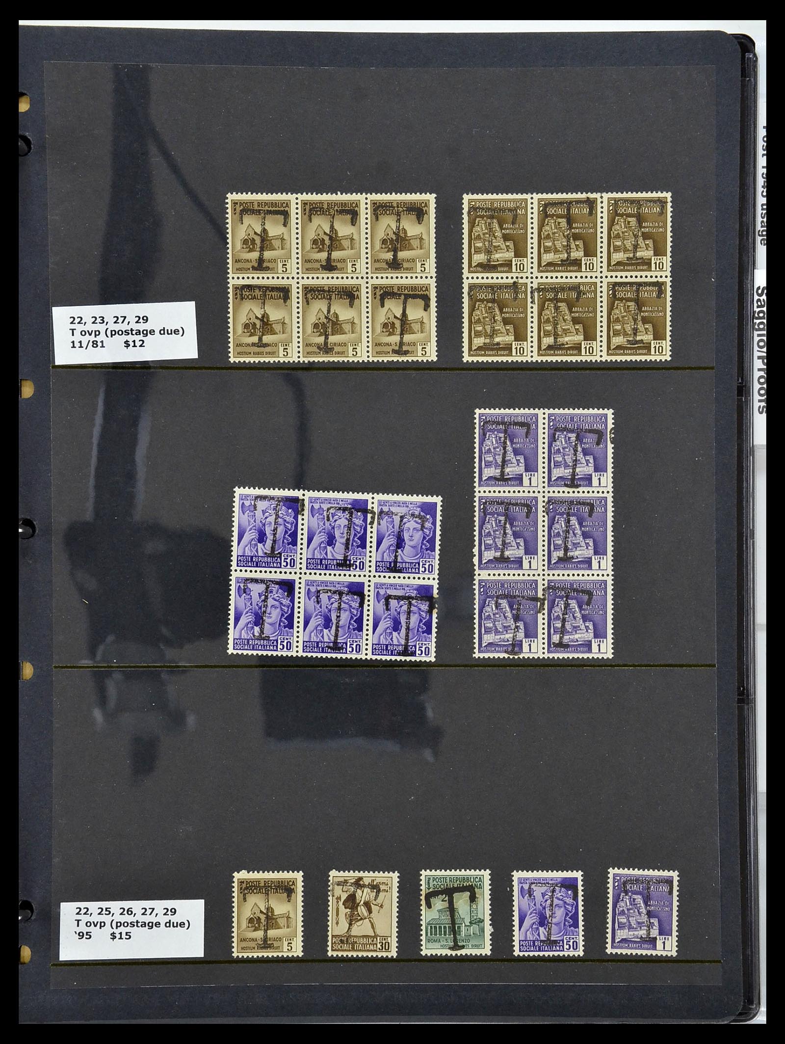 34227 046 - Stamp collection 34227 Italy R.S.I. 1943-1945.