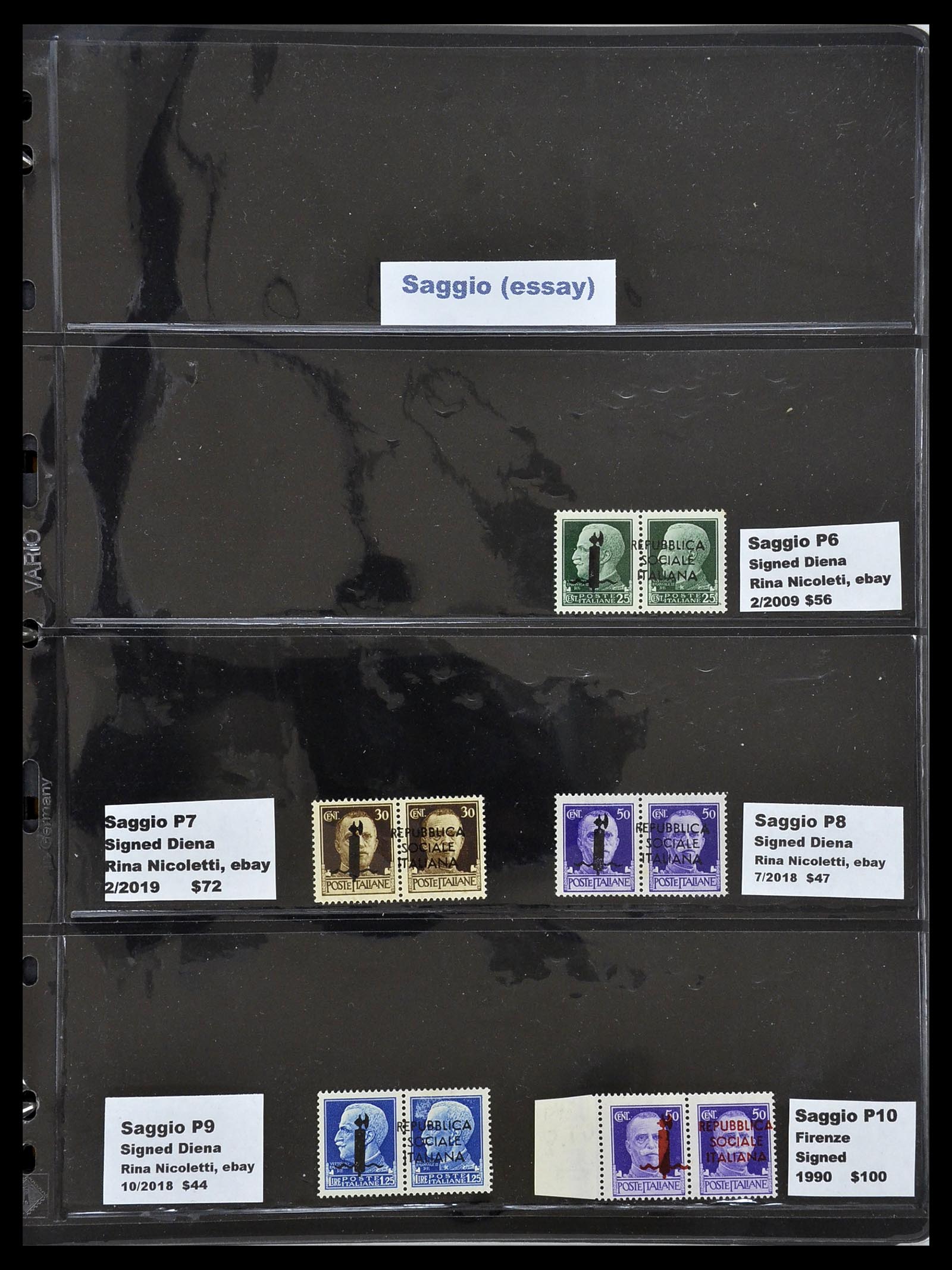 34227 049 - Postzegelverzameling 34227 Italië R.S.I. 1943-1945.