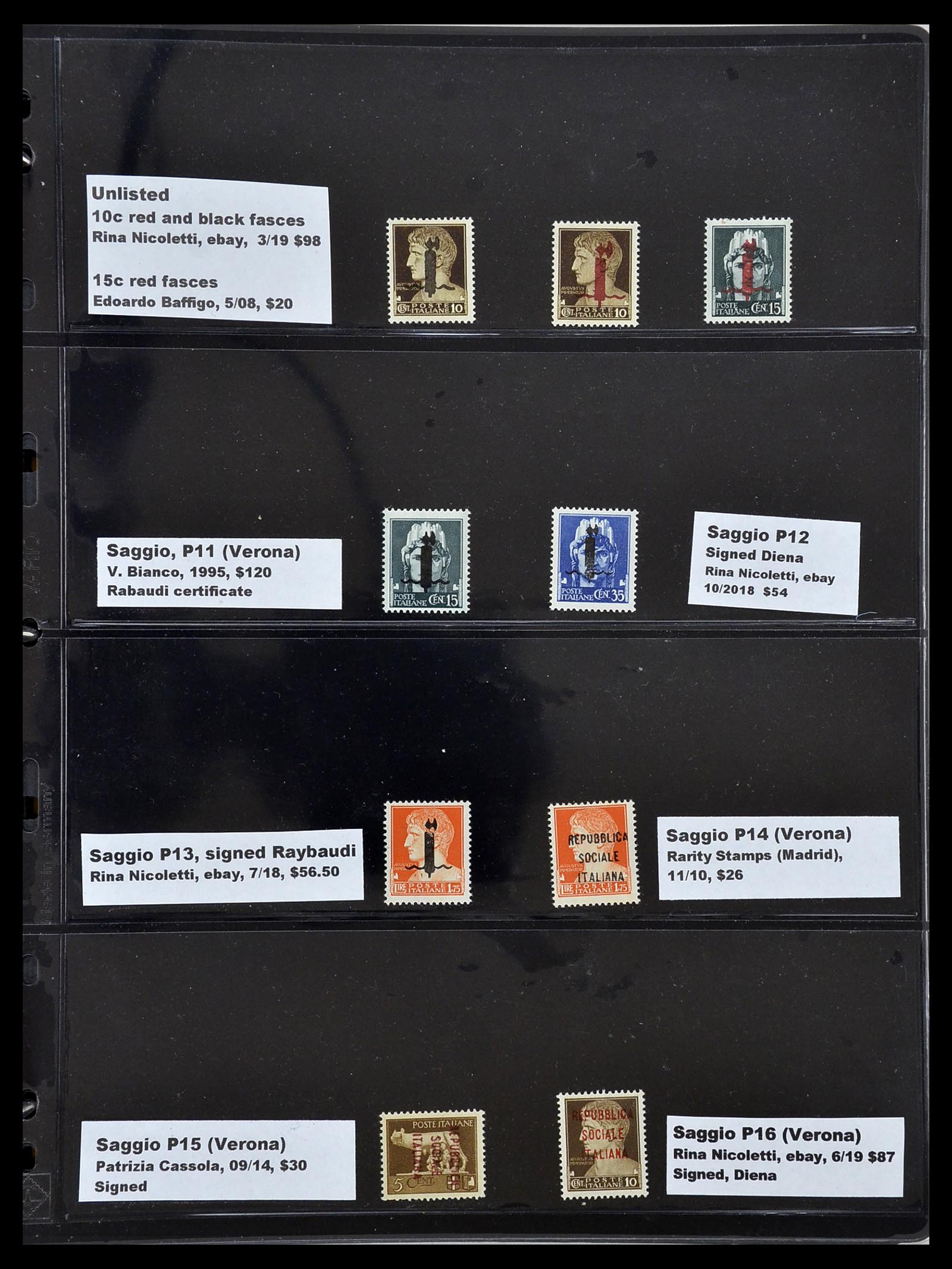 34227 050 - Postzegelverzameling 34227 Italië R.S.I. 1943-1945.