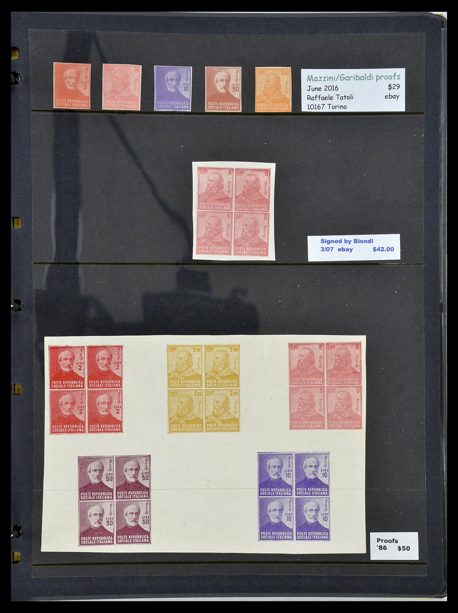 34227 056 - Stamp collection 34227 Italy R.S.I. 1943-1945.