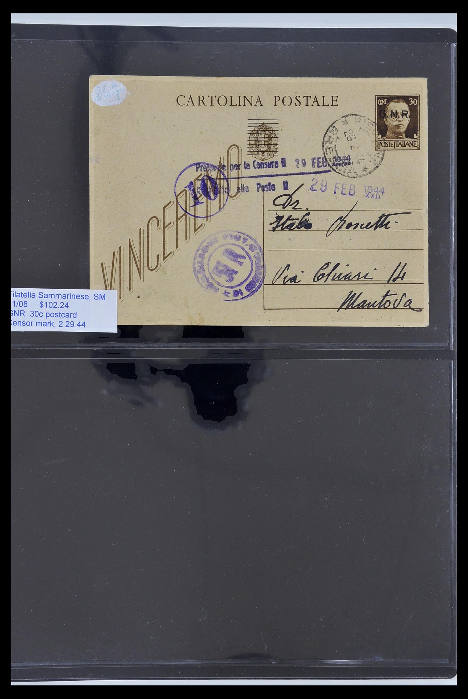 34227 081 - Postzegelverzameling 34227 Italië R.S.I. 1943-1945.