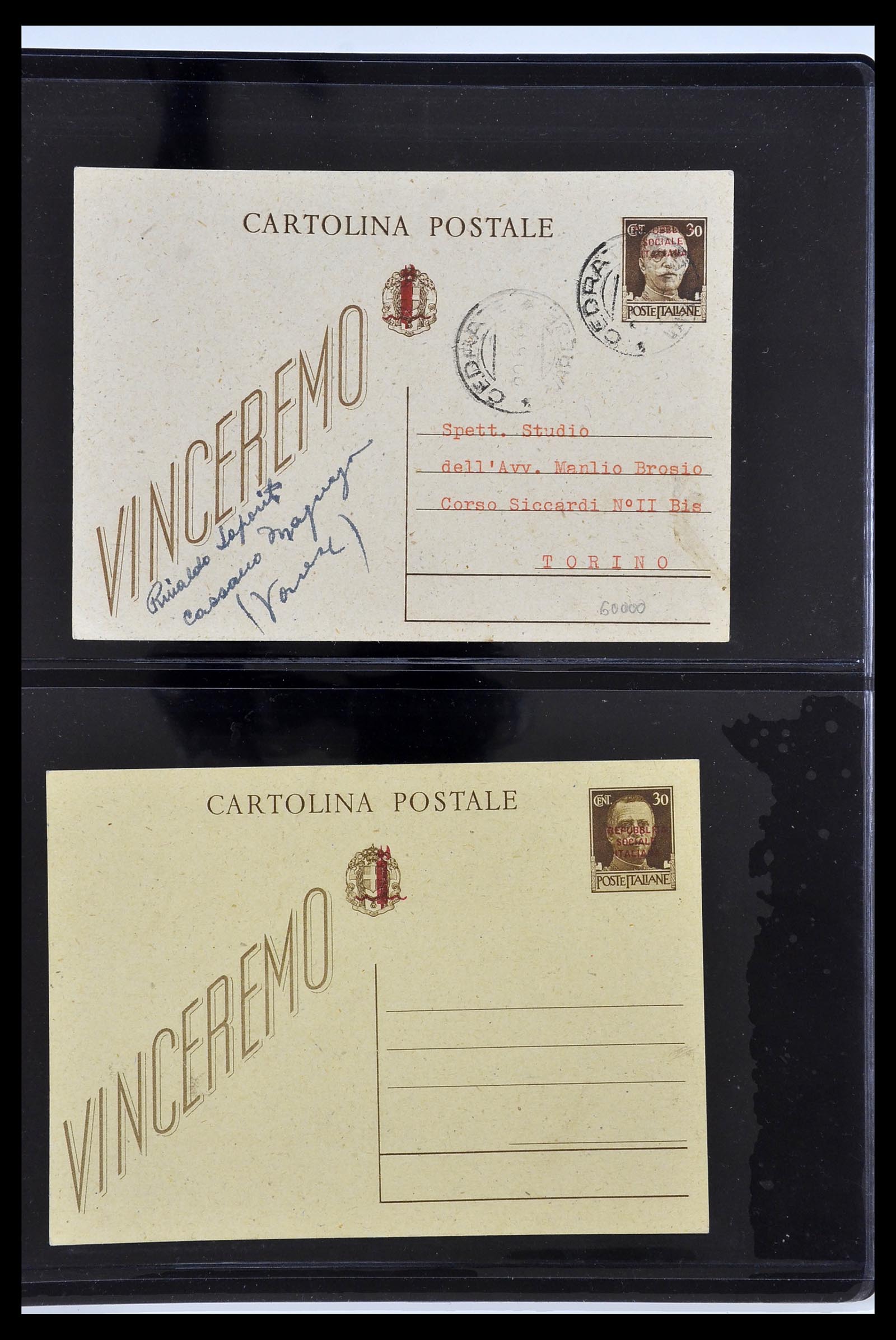 34227 083 - Postzegelverzameling 34227 Italië R.S.I. 1943-1945.