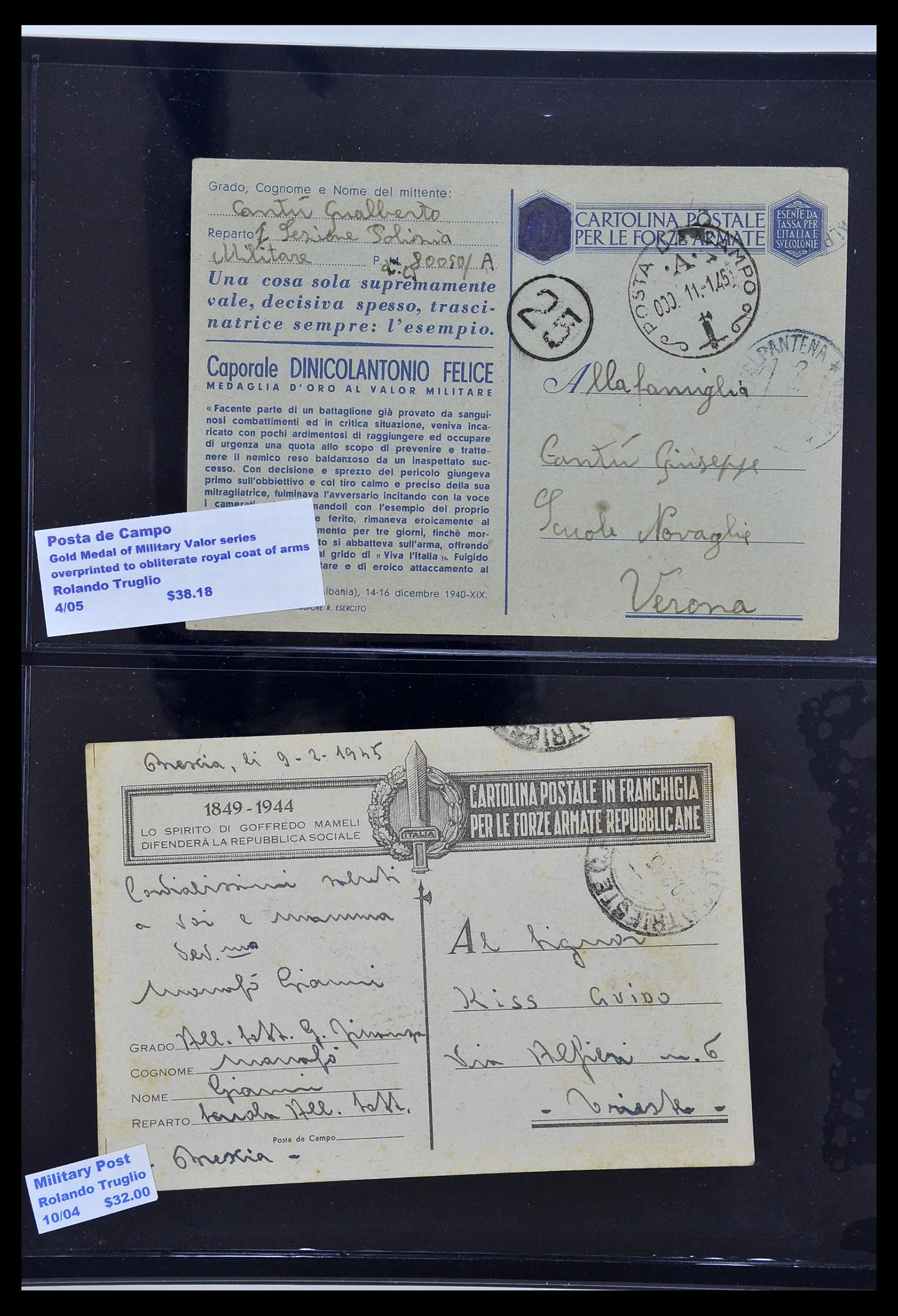 34227 089 - Postzegelverzameling 34227 Italië R.S.I. 1943-1945.