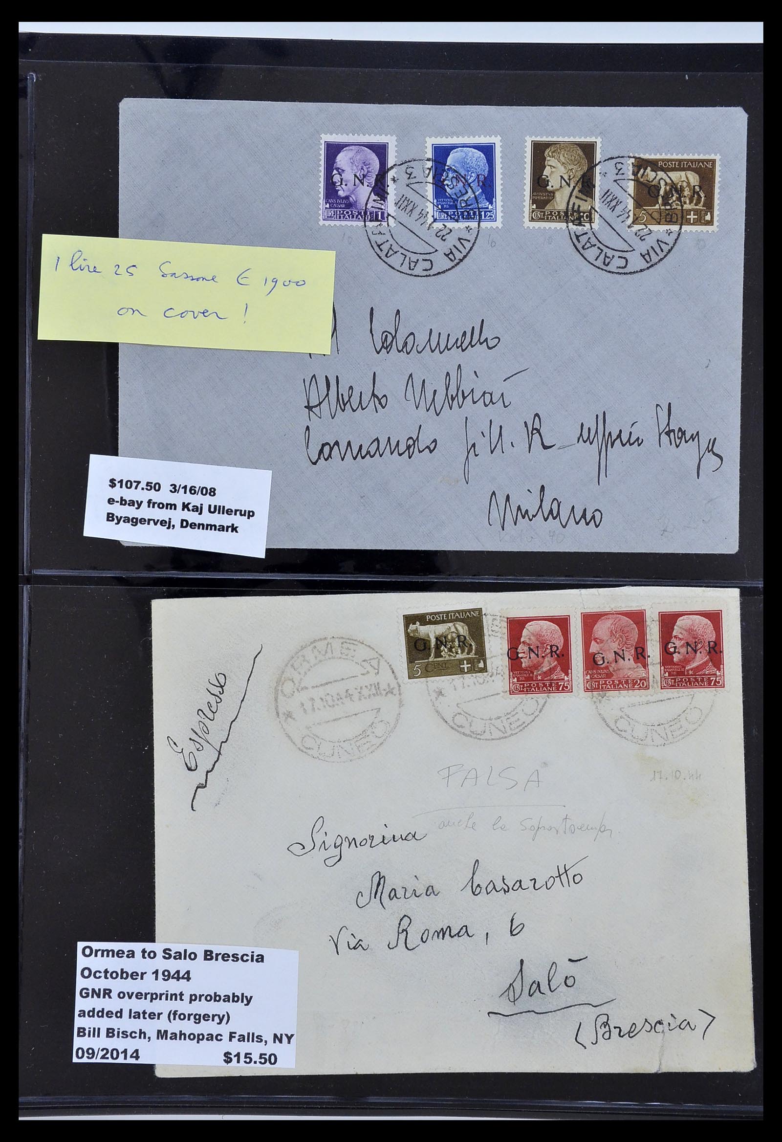 34227 092 - Postzegelverzameling 34227 Italië R.S.I. 1943-1945.