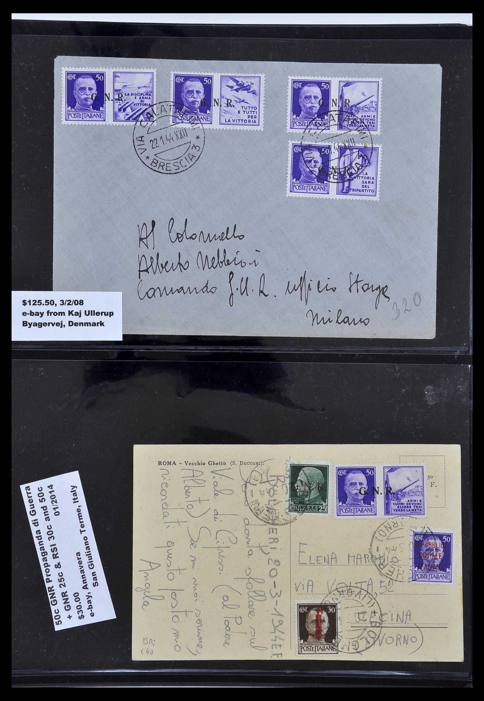 34227 093 - Postzegelverzameling 34227 Italië R.S.I. 1943-1945.