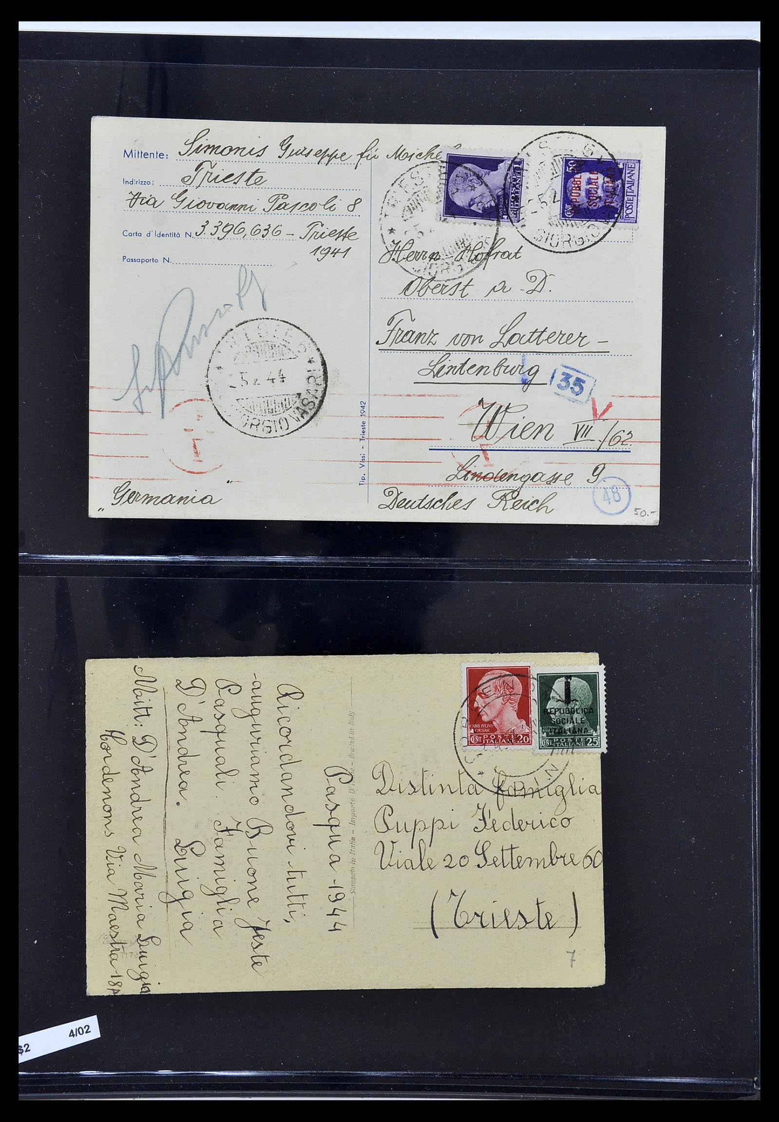 34227 099 - Postzegelverzameling 34227 Italië R.S.I. 1943-1945.