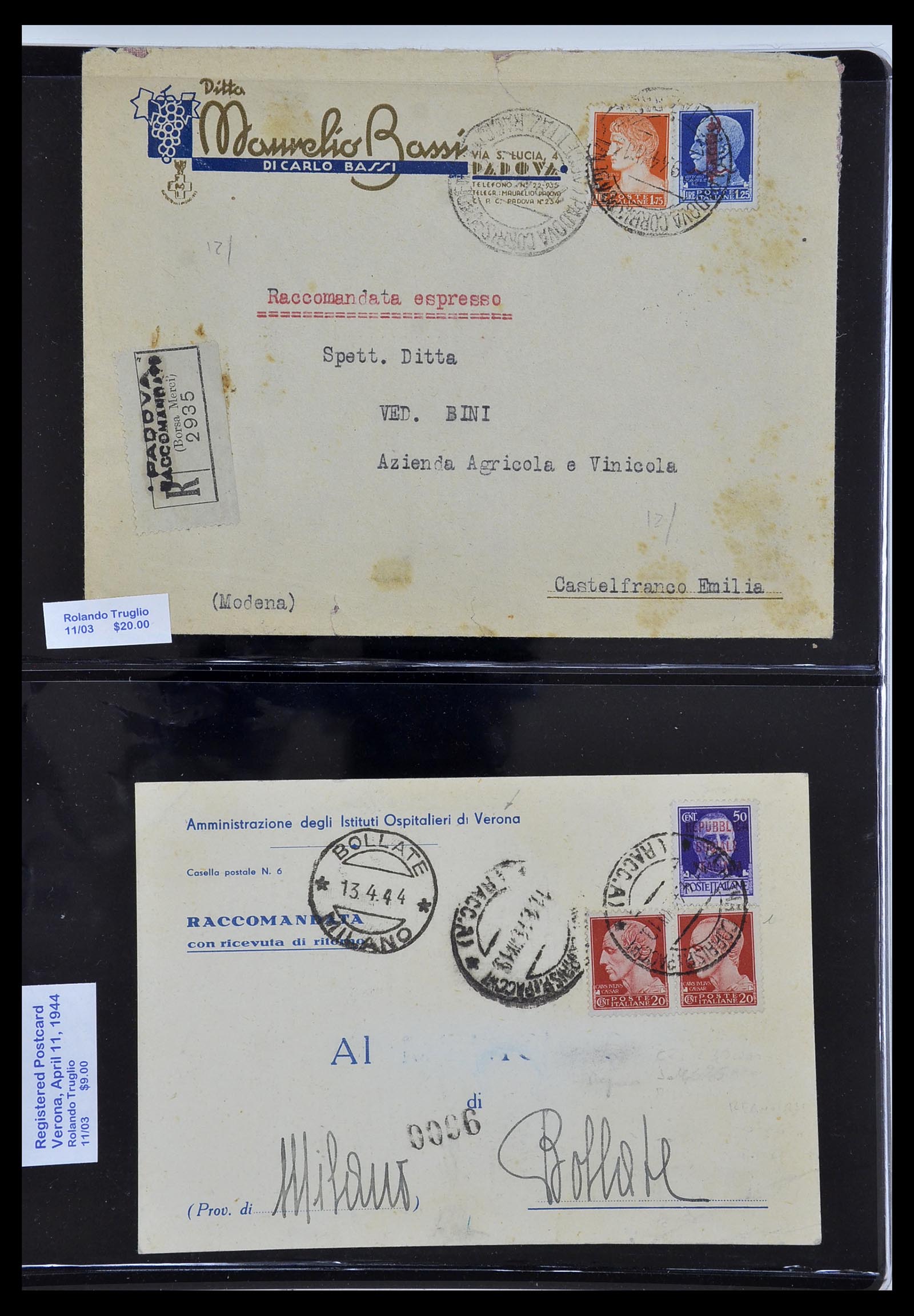 34227 100 - Postzegelverzameling 34227 Italië R.S.I. 1943-1945.