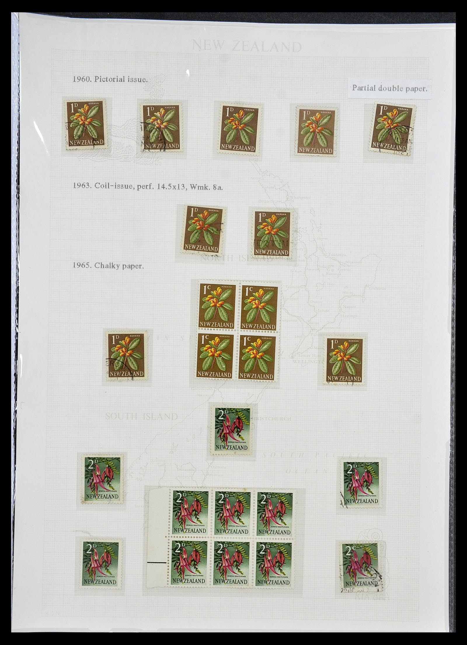 34229 019 - Postzegelverzameling 34229 Nieuw Zeeland 1929-1992.