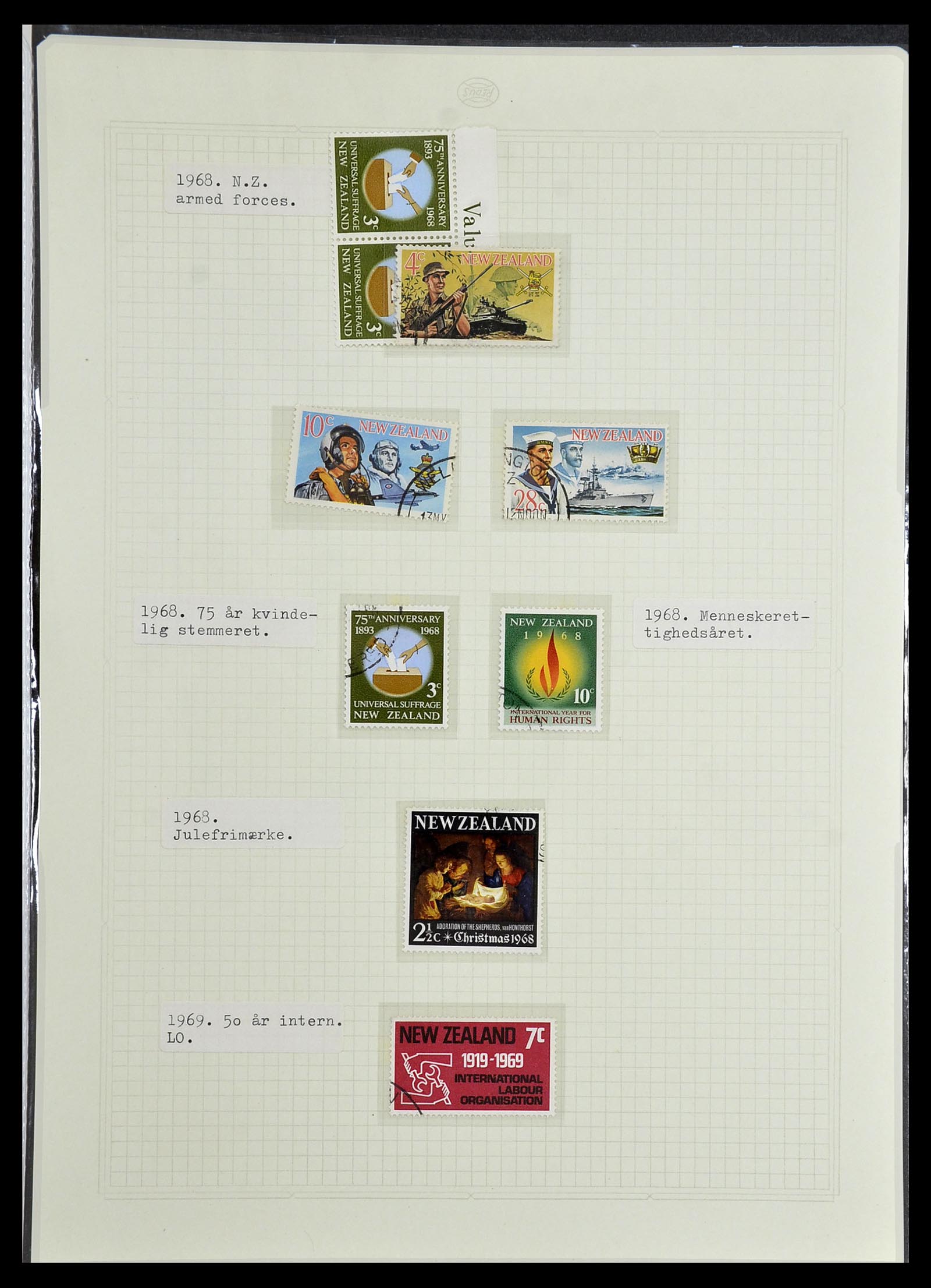 34229 053 - Postzegelverzameling 34229 Nieuw Zeeland 1929-1992.