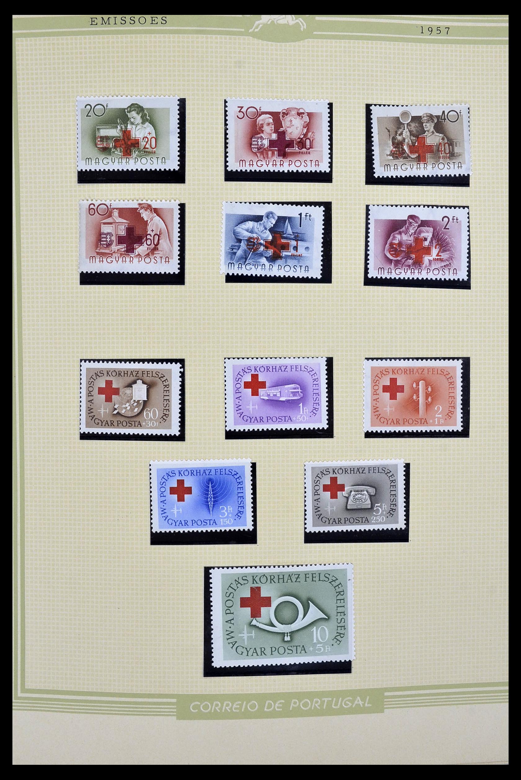 34230 001 - Postzegelverzameling 34230 Hongarije ONGETAND 1958-1970.