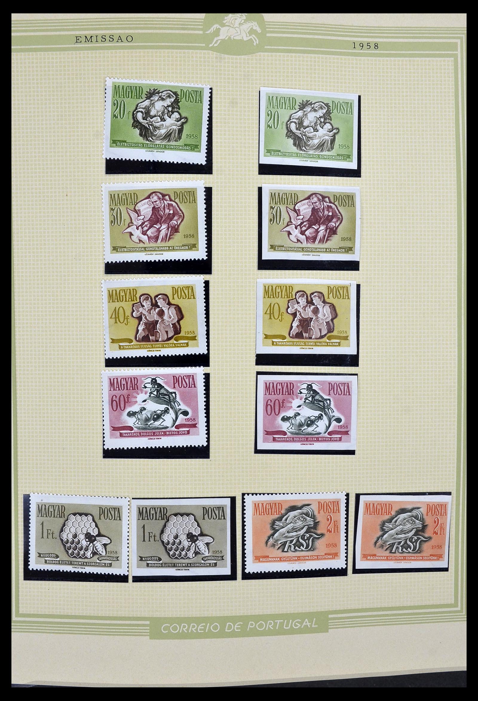 34230 004 - Stamp collection 34230 Hungary IMPERFORATED 1958-1970.