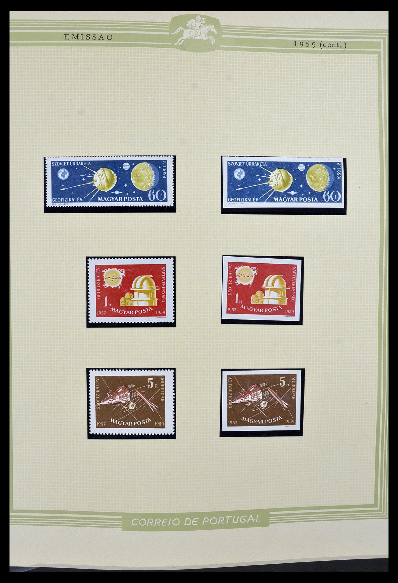 34230 013 - Stamp collection 34230 Hungary IMPERFORATED 1958-1970.