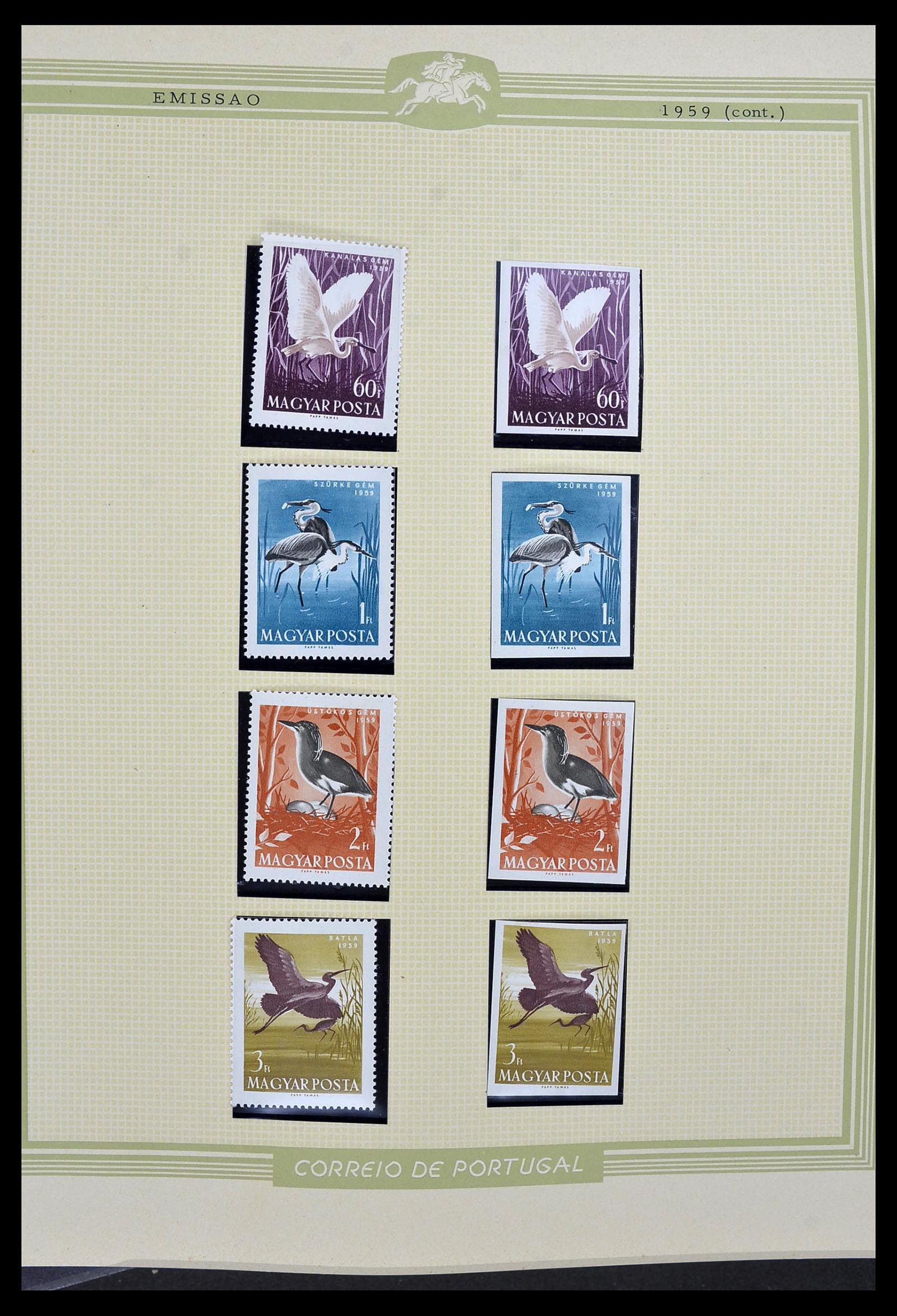 34230 020 - Postzegelverzameling 34230 Hongarije ONGETAND 1958-1970.