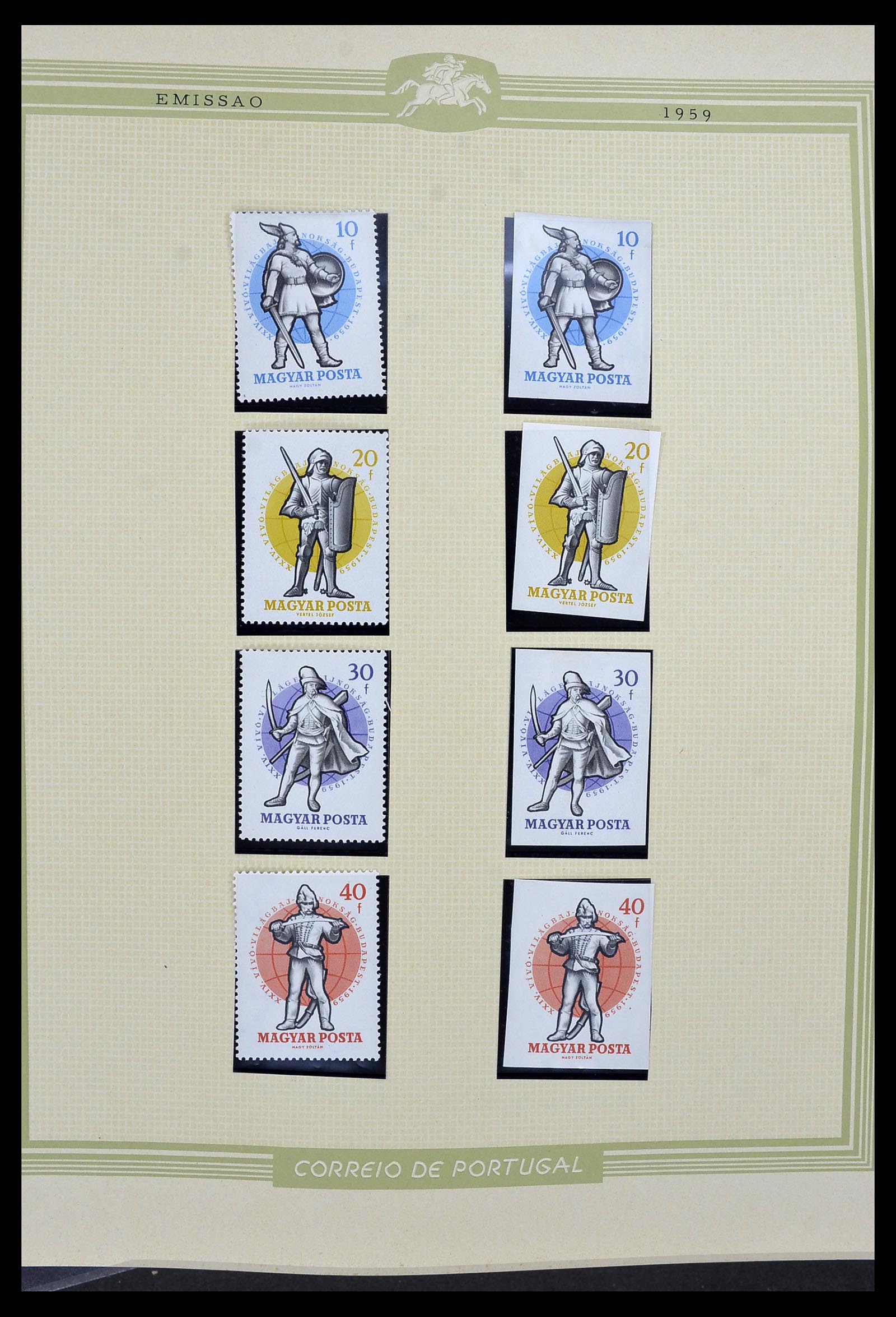 34230 021 - Postzegelverzameling 34230 Hongarije ONGETAND 1958-1970.