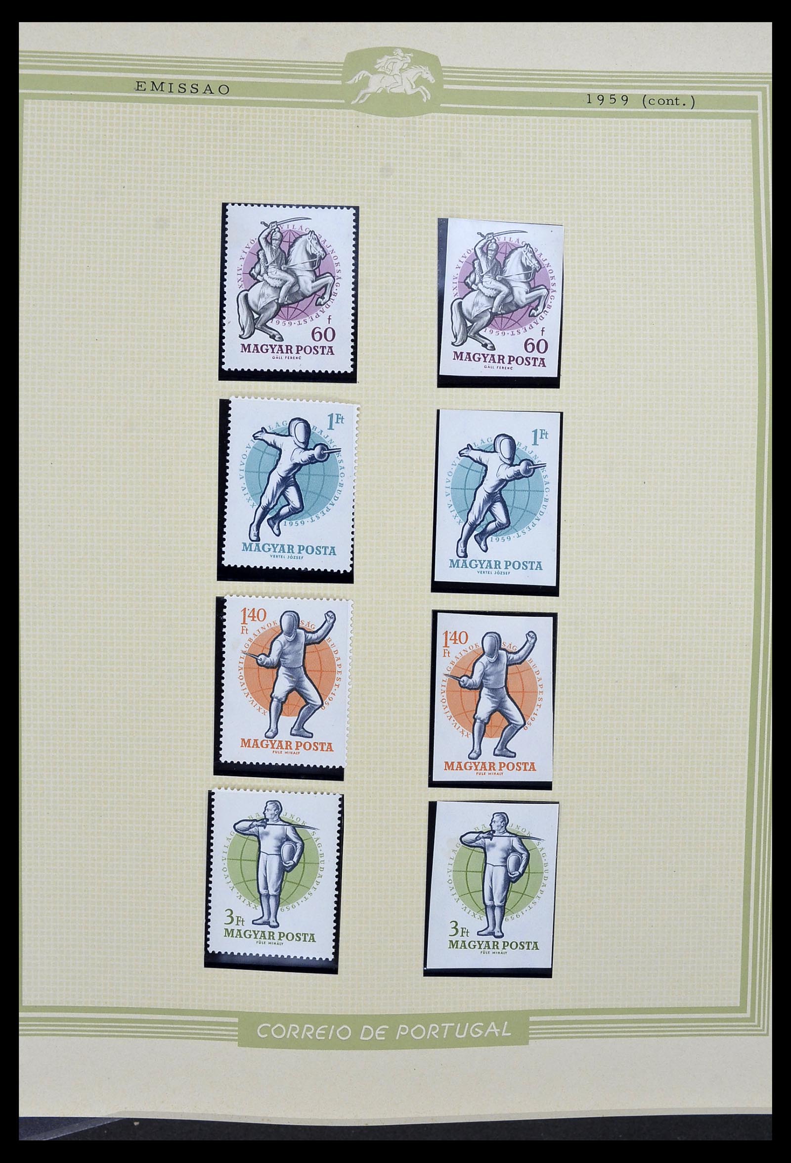 34230 022 - Stamp collection 34230 Hungary IMPERFORATED 1958-1970.